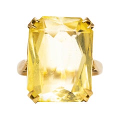 Vintage Citrine and 9 Carat Gold Cocktail Ring Vintage Citrine and 9 Carat Gold Cocktail Ring