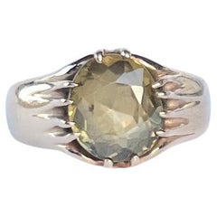 Bague cocktail vintage en or 9 carats et citrine