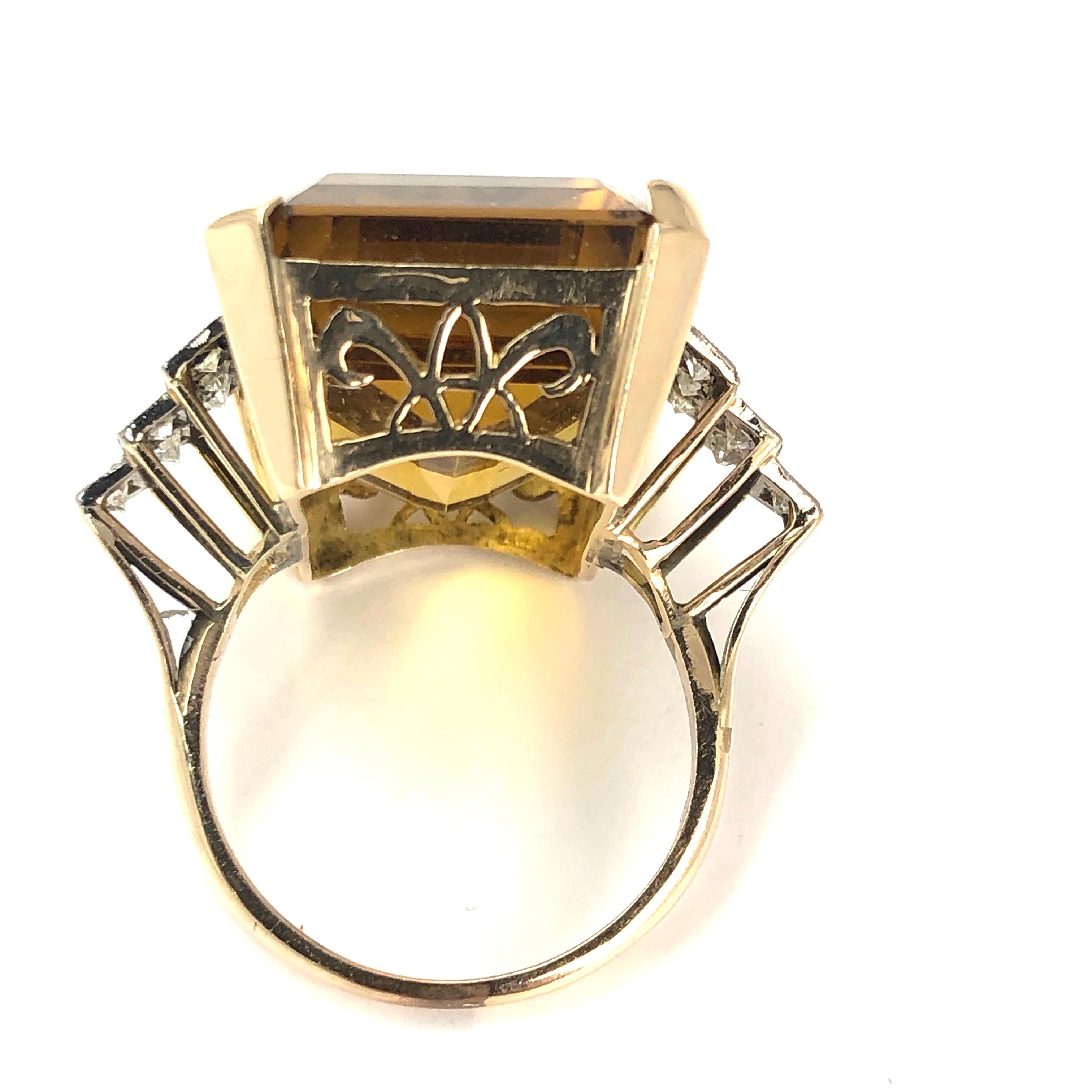 vintage citrine engagement ring