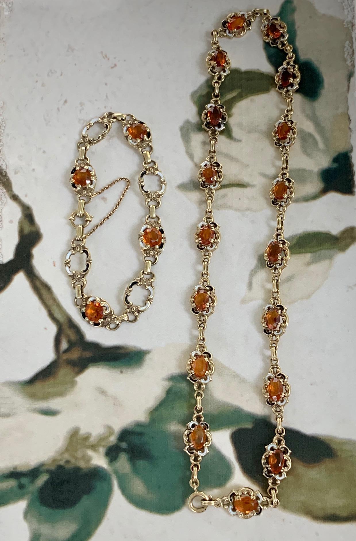 citrine necklace vintage