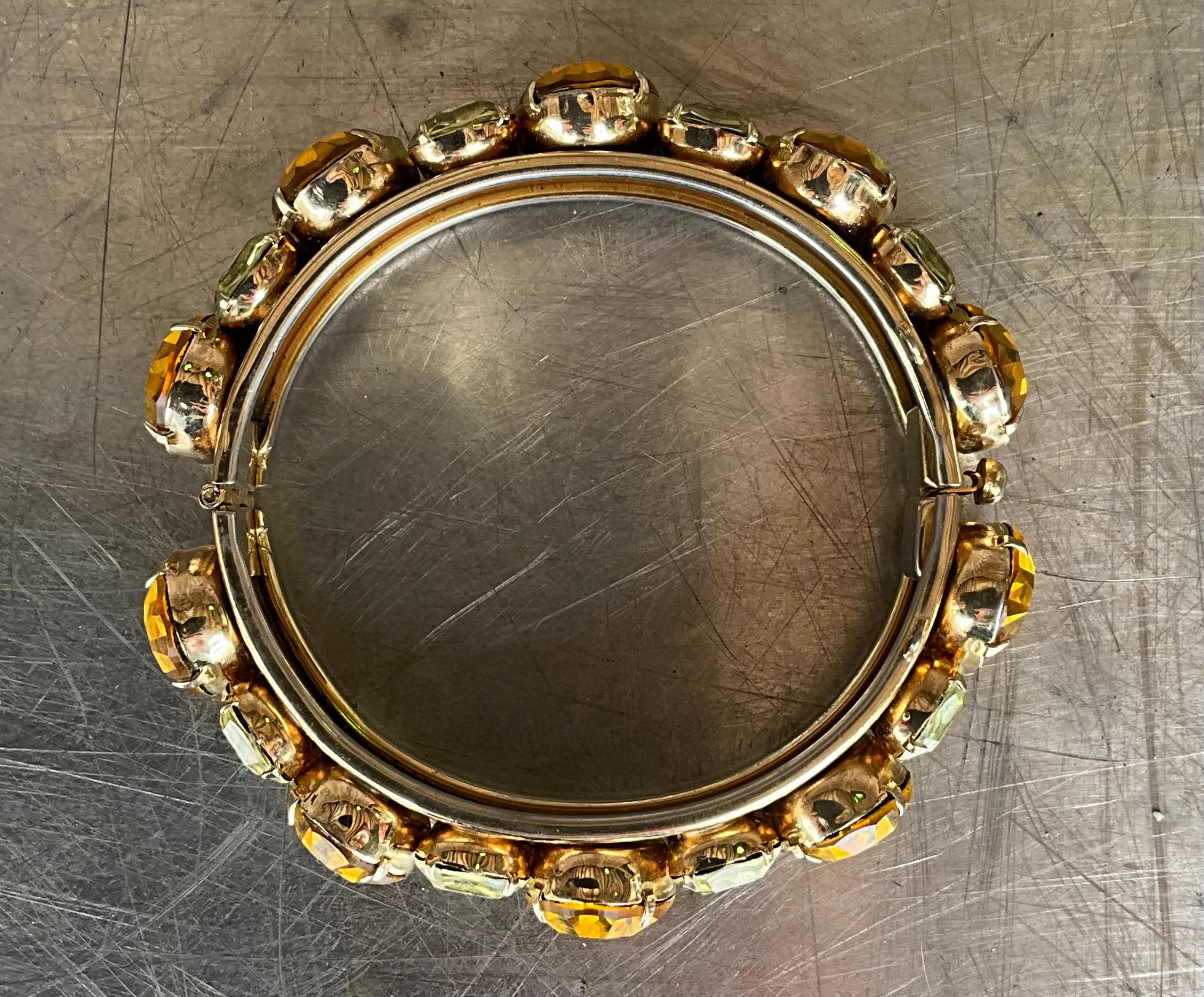 Bangle vintage con citrino e strass in vendita 5