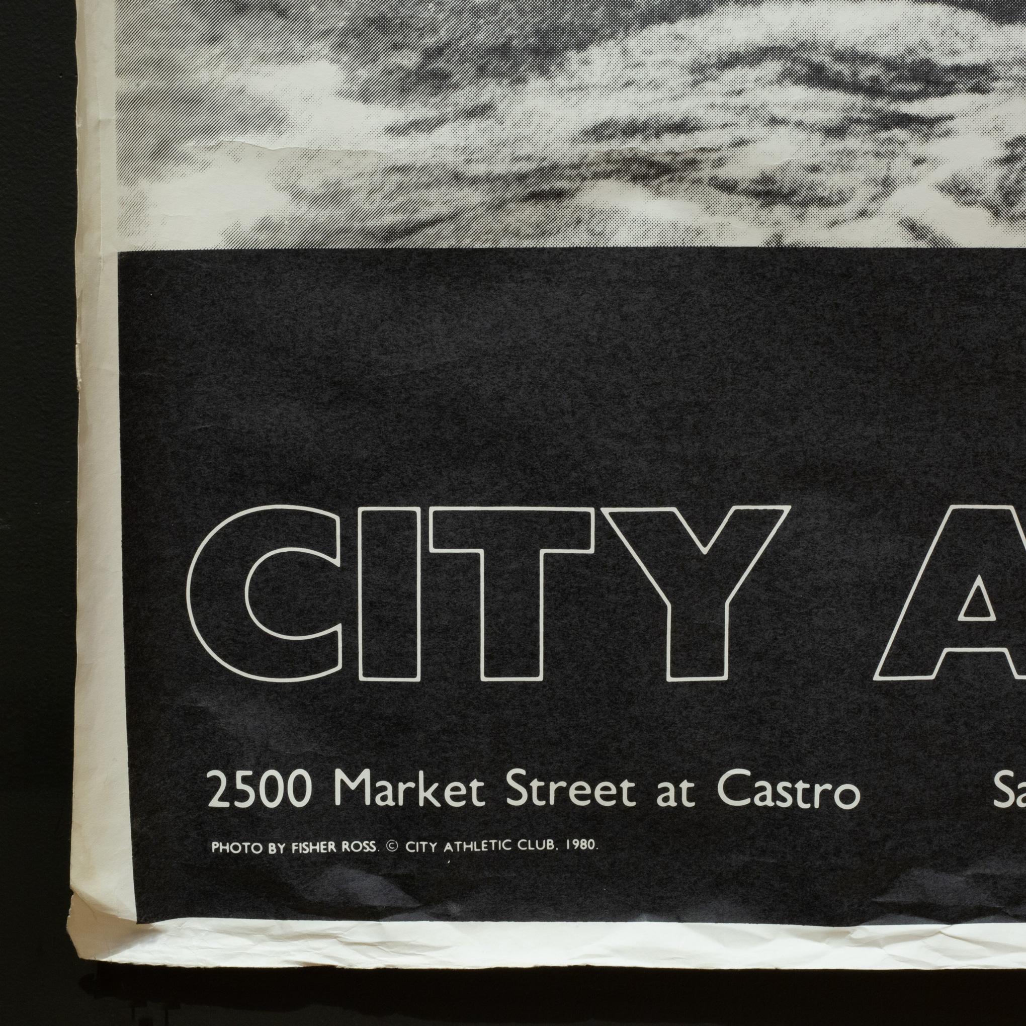 Vintage-Poster des City Athletic Club, Castro, San Francisco, ca. 1980 (20. Jahrhundert) im Angebot