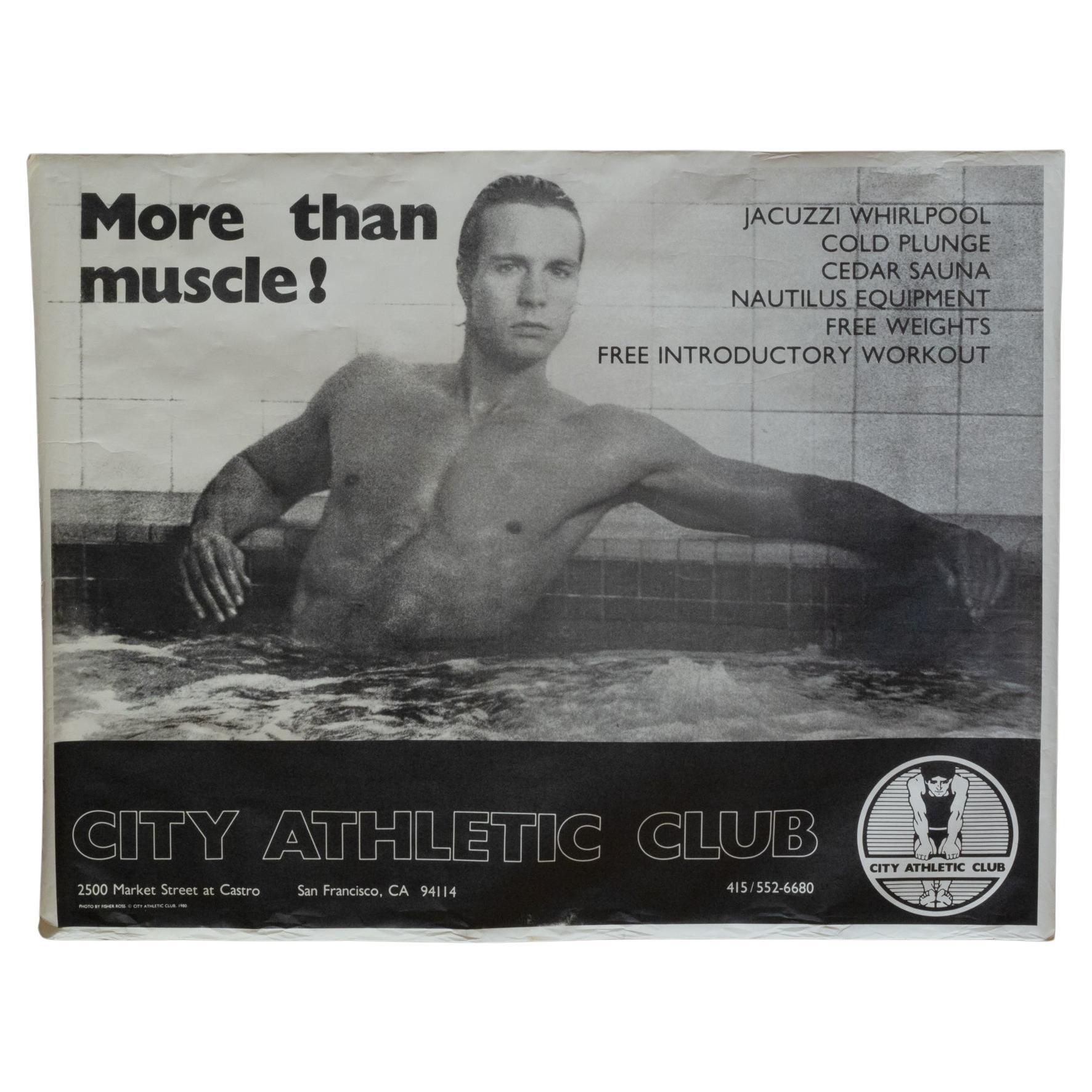 Vintage-Poster des City Athletic Club, Castro, San Francisco, ca. 1980 im Angebot