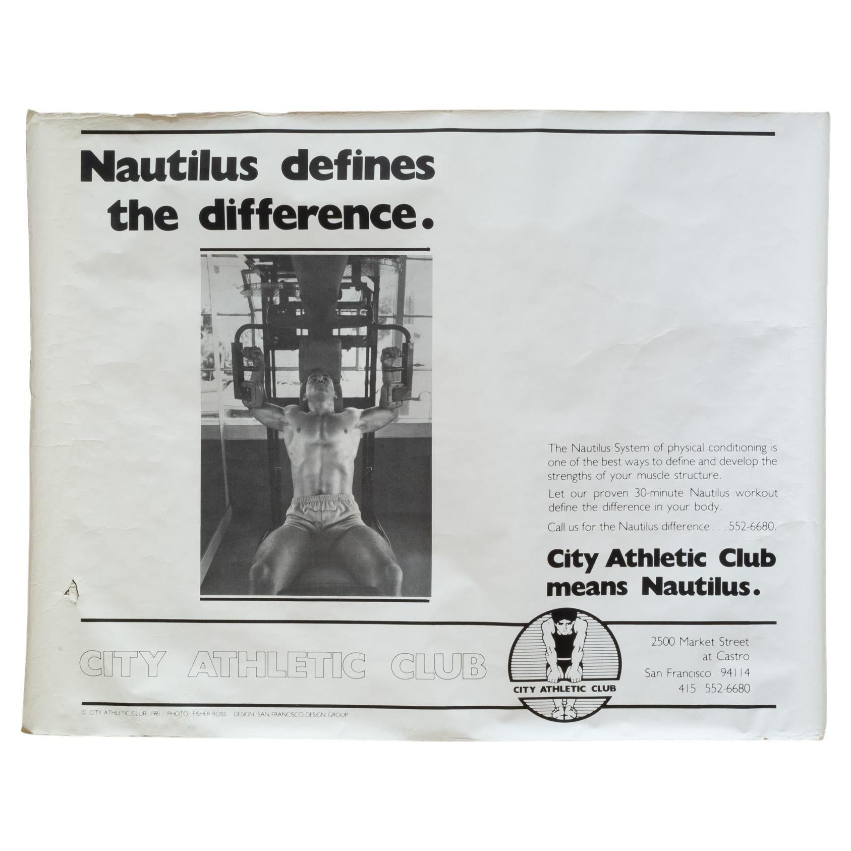 Vintage-Poster des City Athletic Club, The Castro, San Francisco, ca. 1981