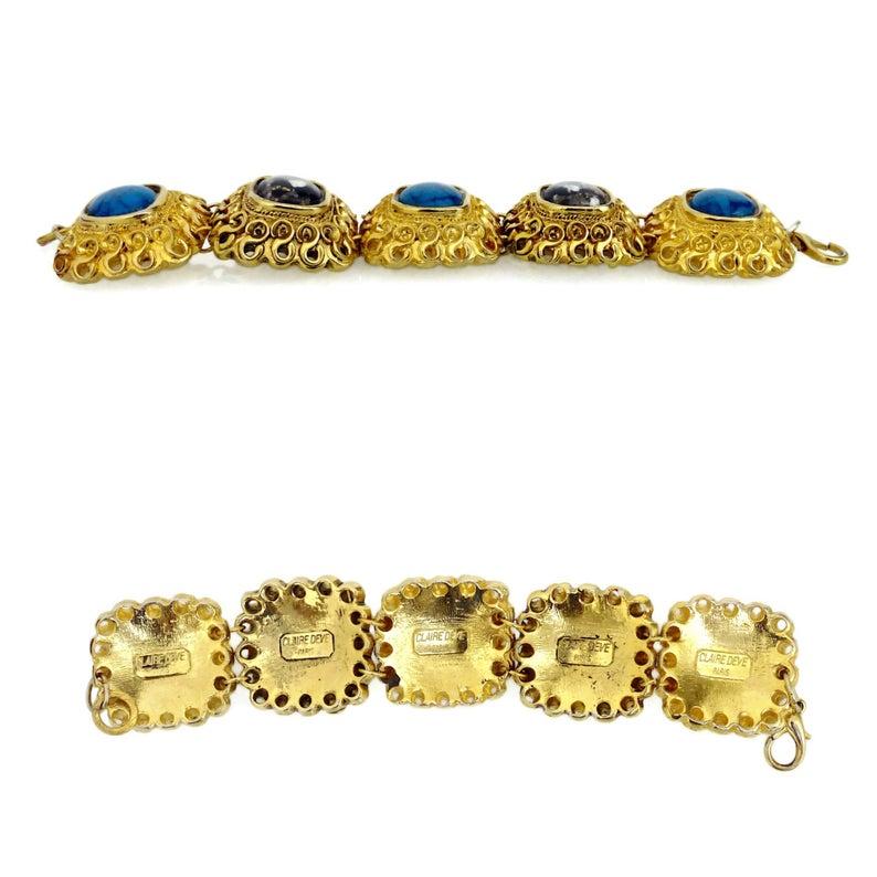 Vintage Claire Deve Byzantine Turquoise Stone Bracelet For Sale 1