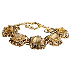 Vintage CLAIRE DEVE Jewelled Arabesque Chunky Necklace