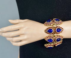 Vintage CLAIRE DEVE Mogul Jewelled Cuff Bracelet