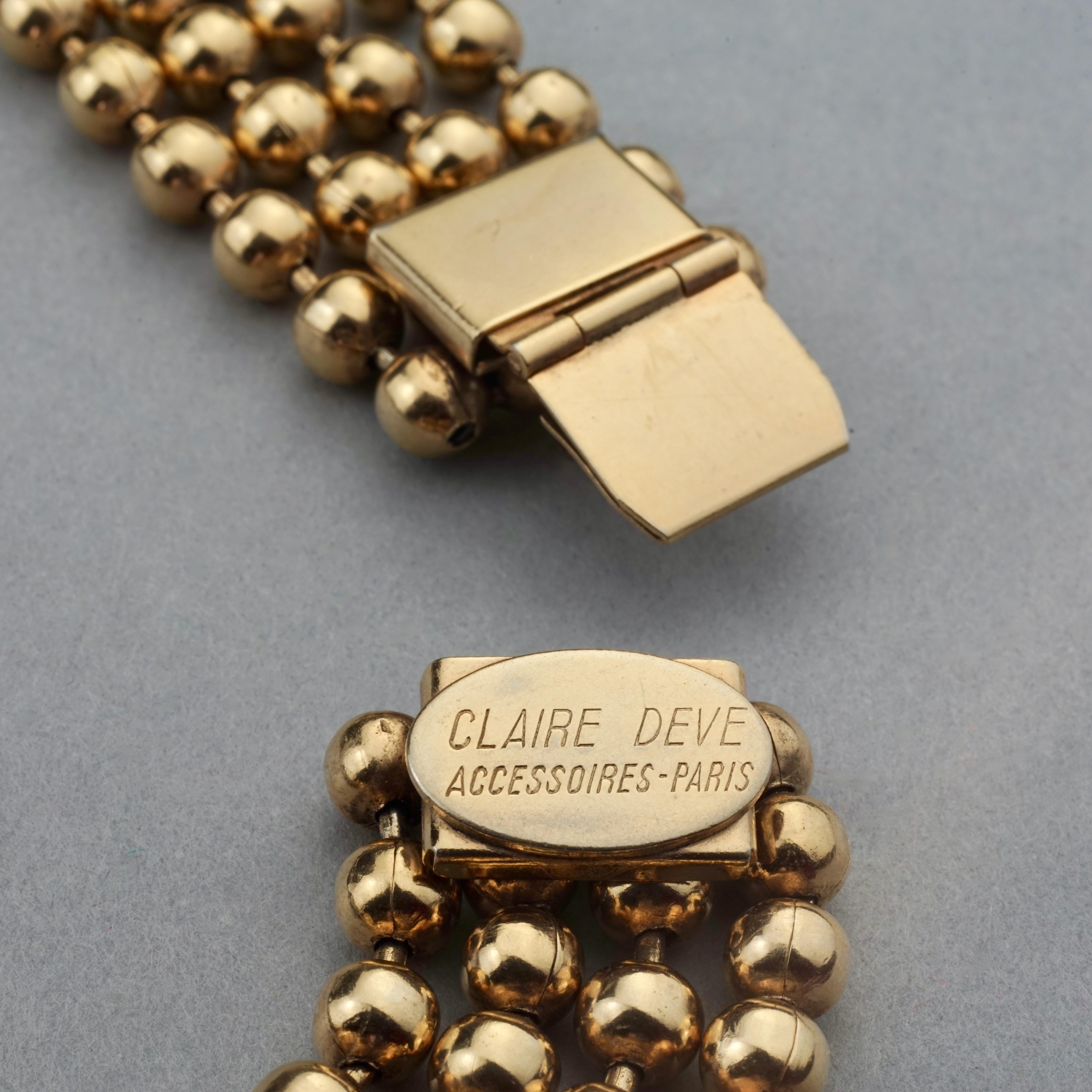 Vintage CLAIRE DEVE Square Charms Multi Layer Ball Chain Necklace For Sale 4
