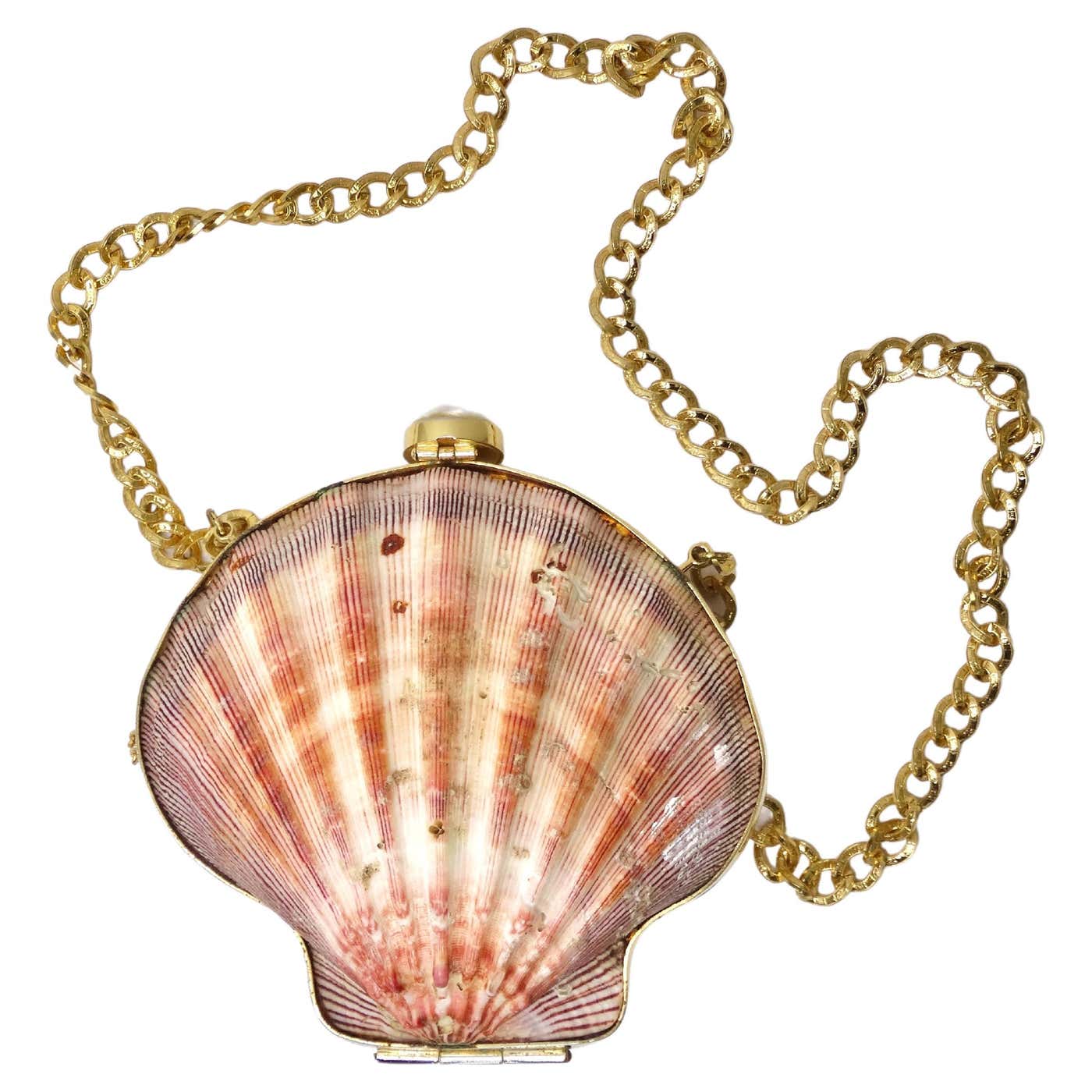 Mini Clam Shell Bag Vintage Clam Seashell Evening Bag For Sale at 1stDibs | borsa ...