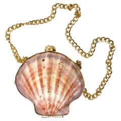 Vintage Clam Seashell Abendtasche