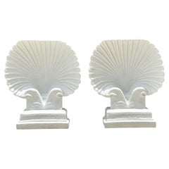 Vintage Clam Shell Pedestals - Set Of 2