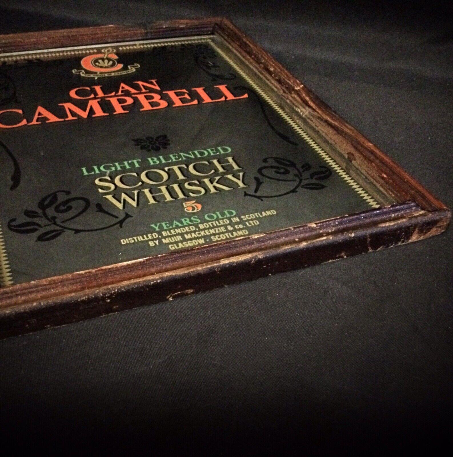 Français Miroir Scotch vintage Clan Campbell - 2Y54