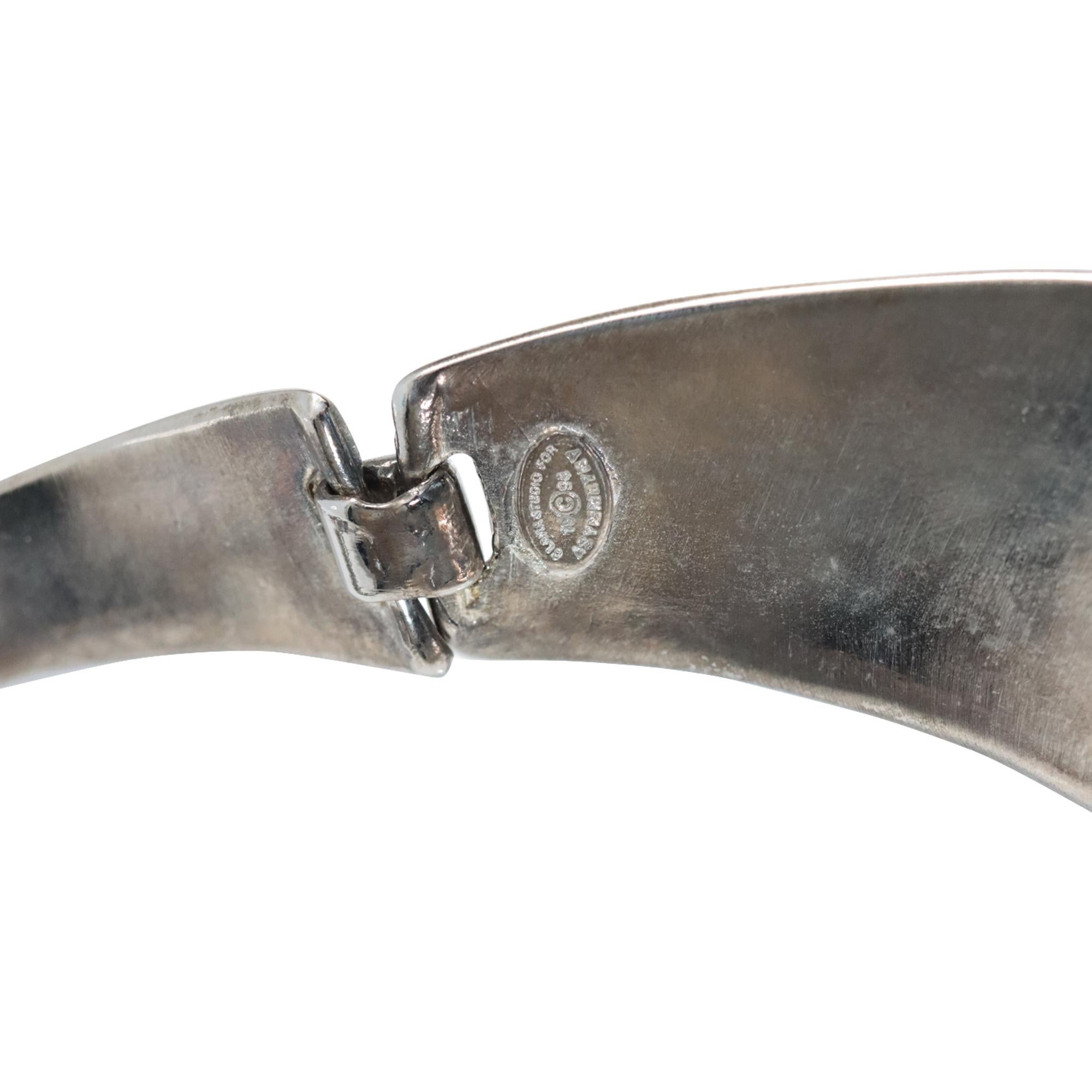 Vintage Clara Studio Silber Ton Choker Halskette CIRCA 1990s im Angebot 6