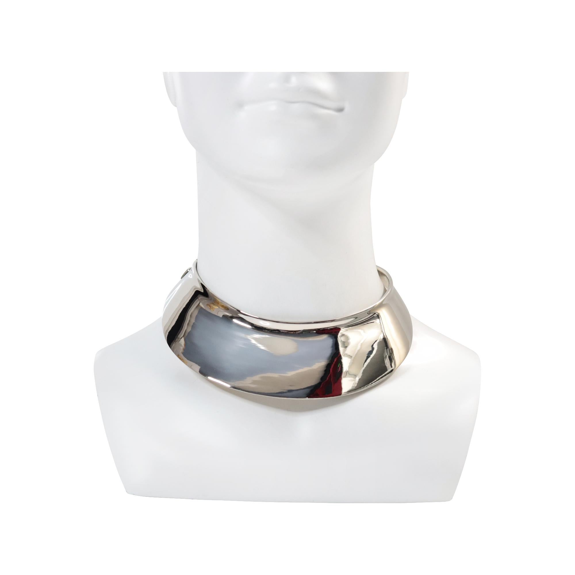 Vintage Clara Studio Silber Ton Choker Halskette CIRCA 1990s (Moderne) im Angebot