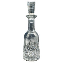 Decanter Claret d'epoca, inglese, vetro cristallo tagliato, recipiente per liquori, Circa 1970