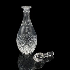 Vintage Claret Decanter, English, Pineapple Cut Glass, Wine Vessel, Circa 1970