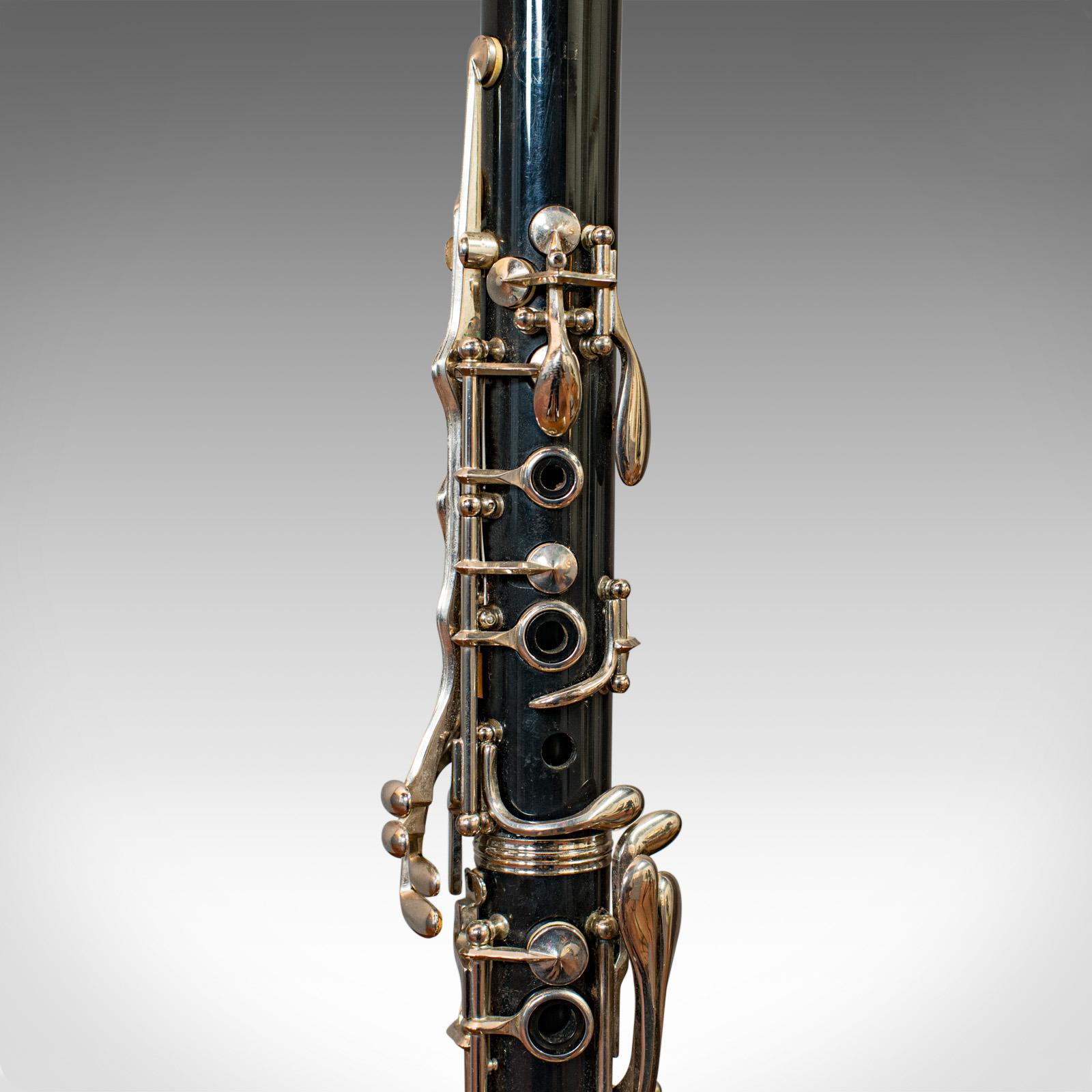 English Vintage Clarinet Lamp, Bespoke, Handmade, Table, Light, Crafted, Instrument