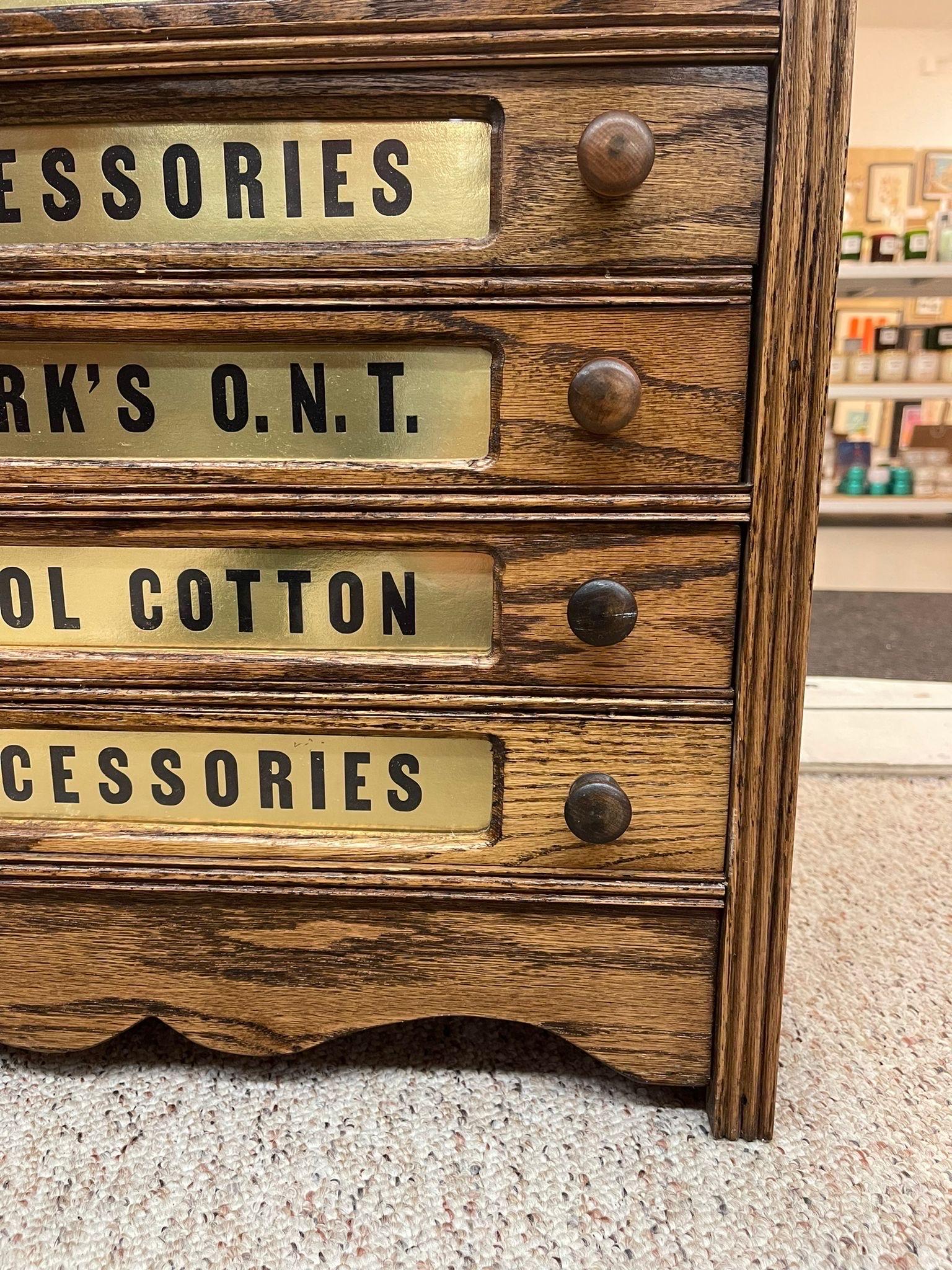 clark's o.n.t. spool cotton cabinet