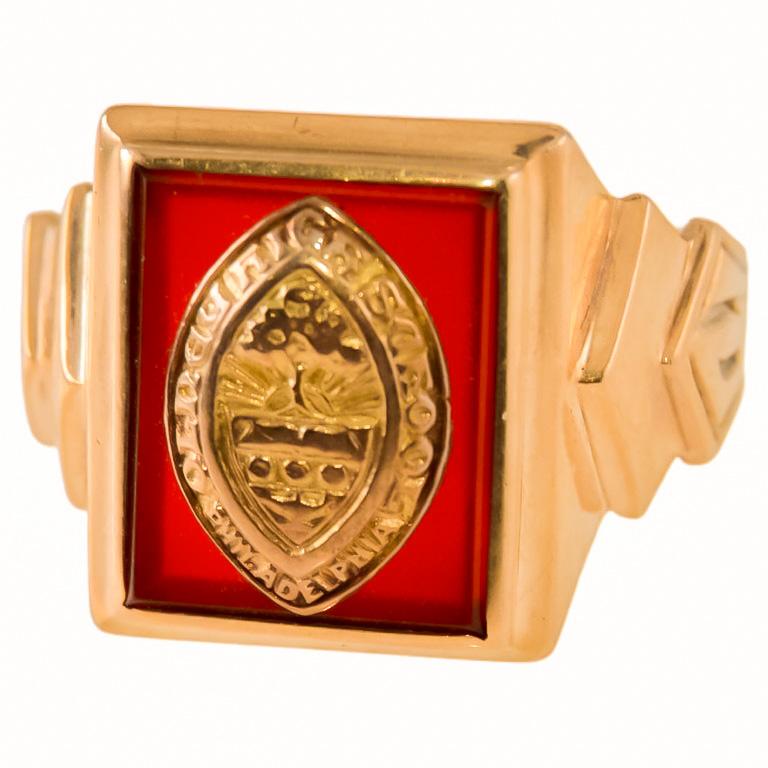 Vintage Class Ring 10Kt. Yellow Gold Philadelphia Olney High School