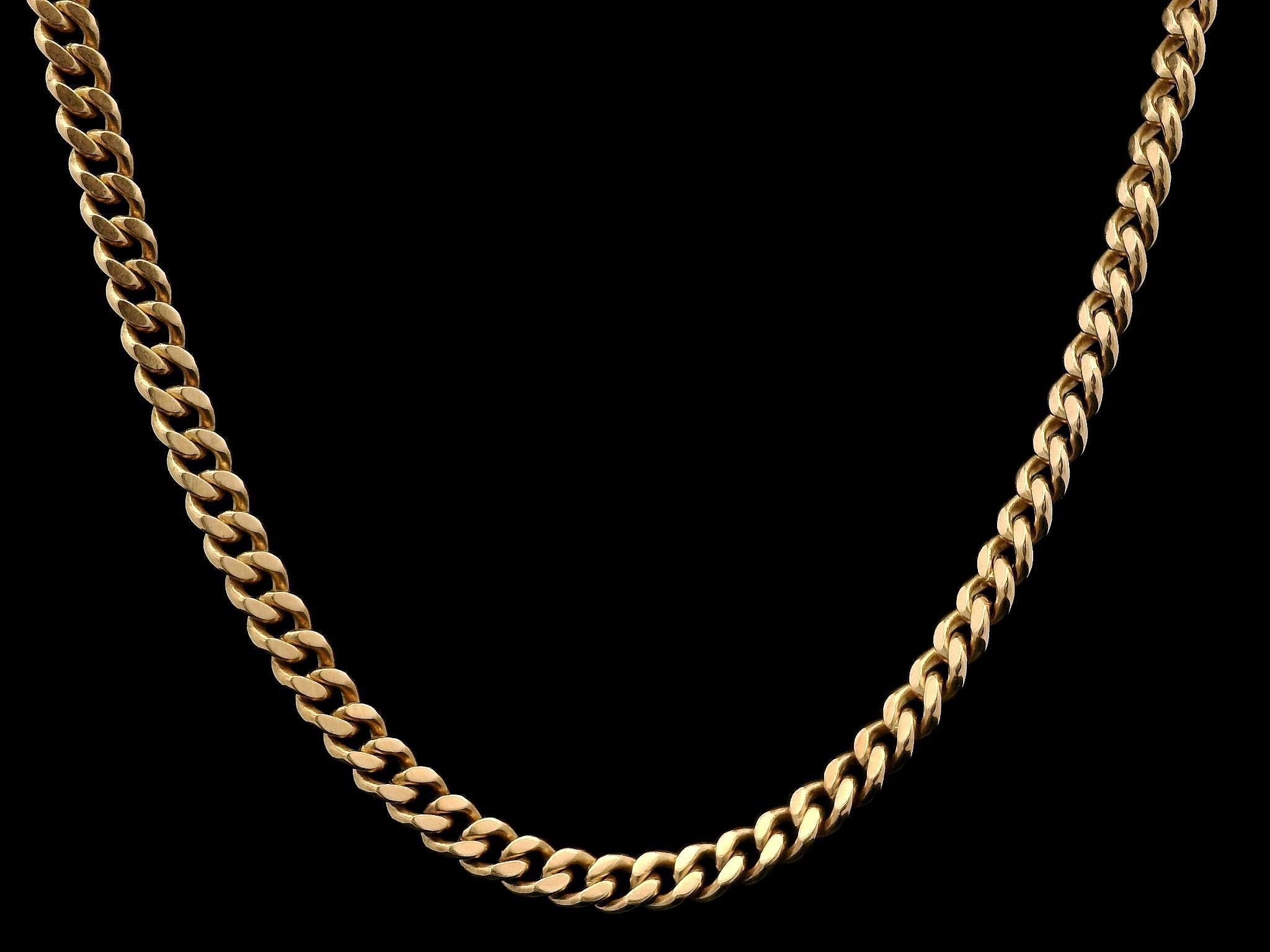 Collana classica d'epoca in oro rosa 14,5