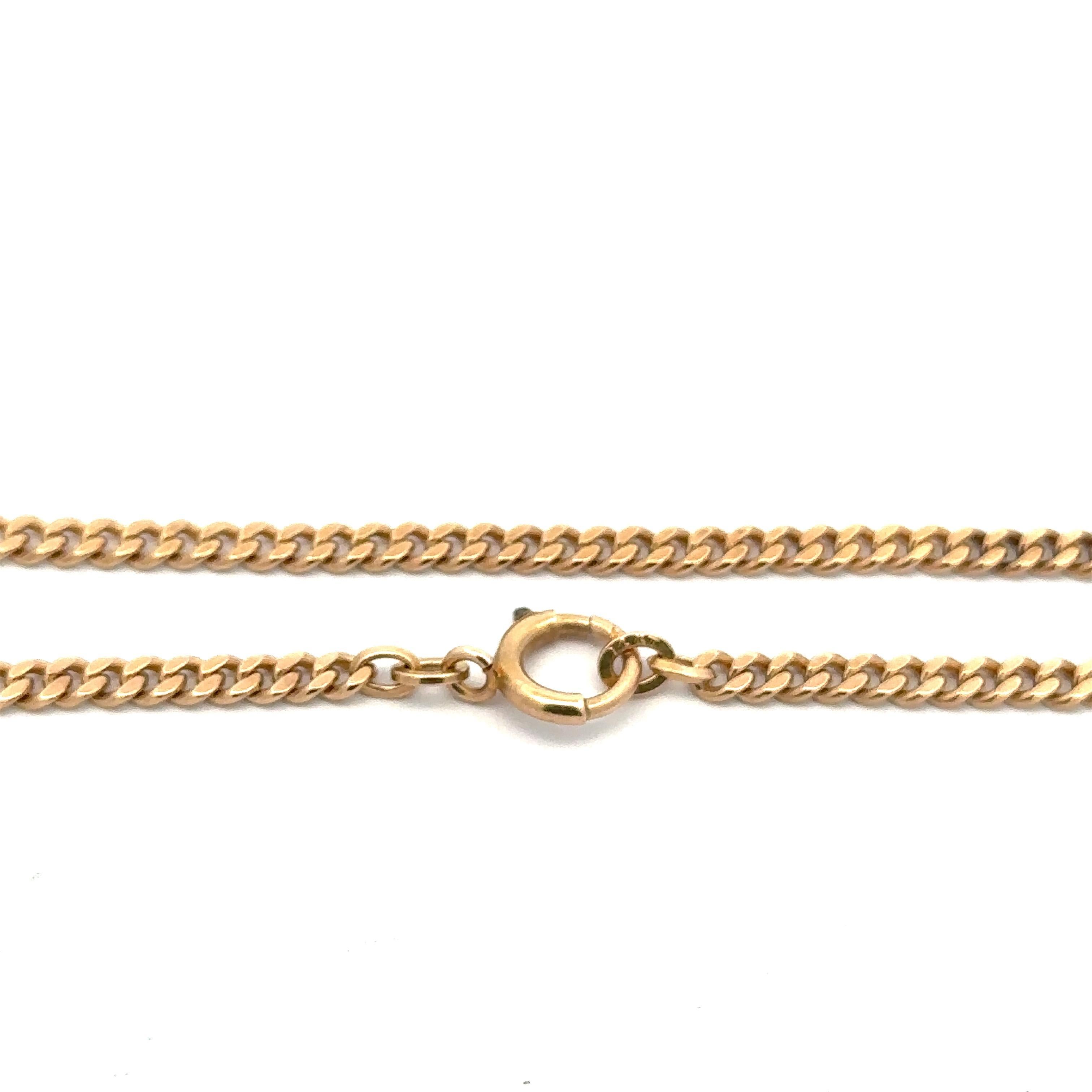 Donna Collana classica d'epoca in oro rosa 14,5