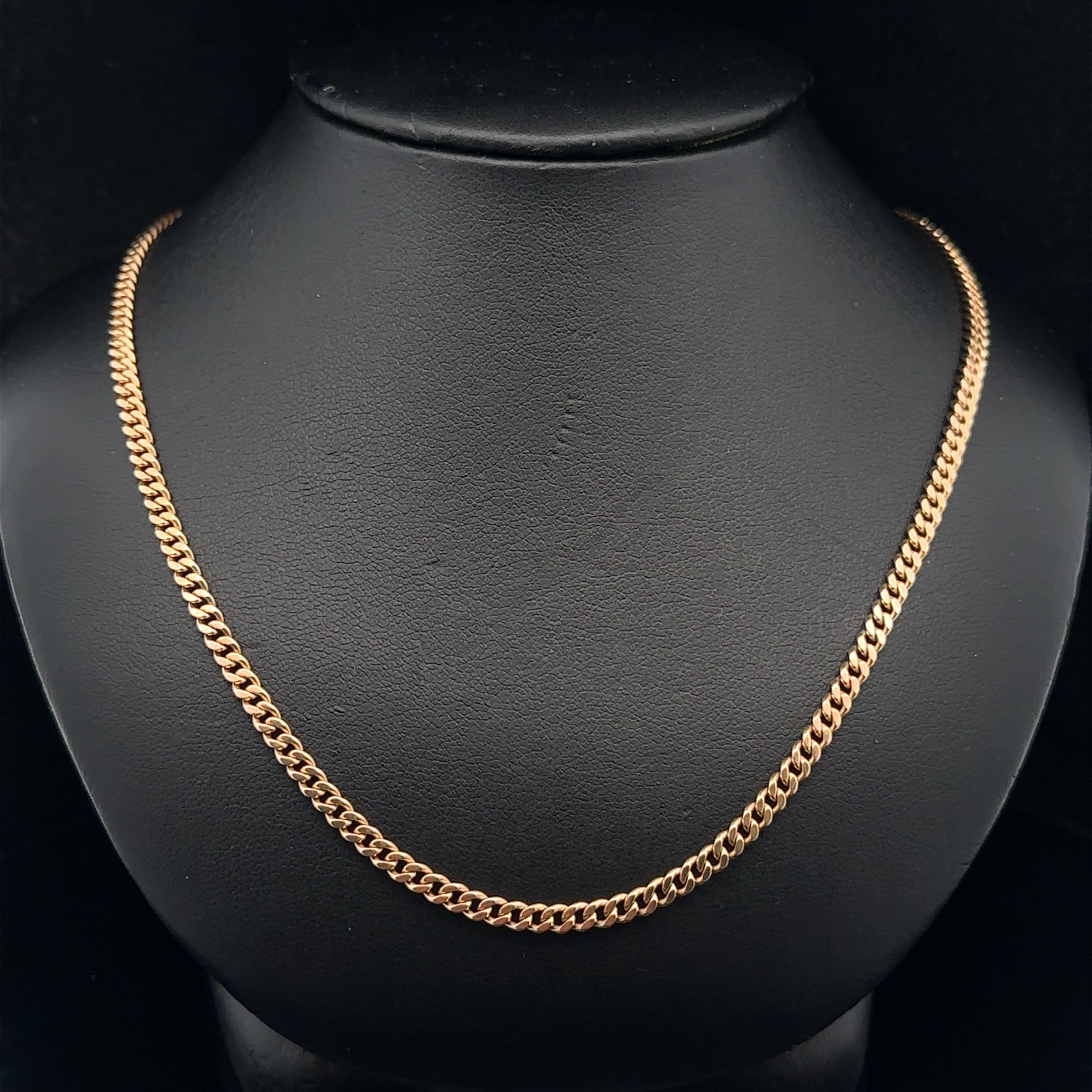 Collana classica d'epoca in oro rosa 14,5