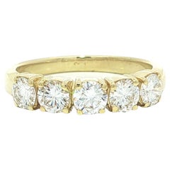 Vintage Classic 18k Yellow Gold Quality 1.10ctw Diamond Low Profile Band Ring Vintage Classic 18k Yellow Gold Quality 1.10ctw Diamond Low Profile Band Ring