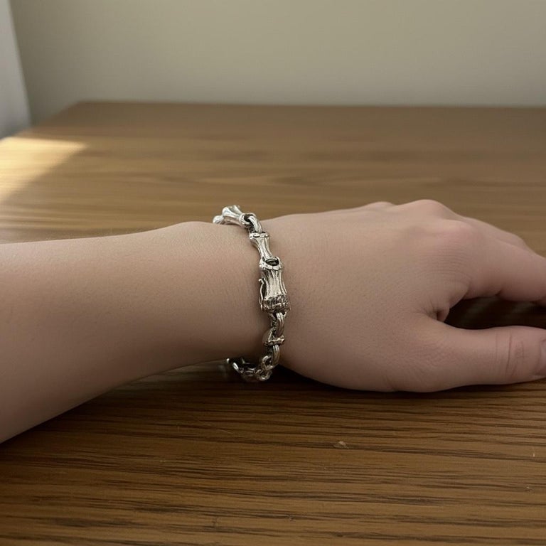 Vintage Classic 1996 Tiffany and Co. Bamboo Link Sterling Silver
