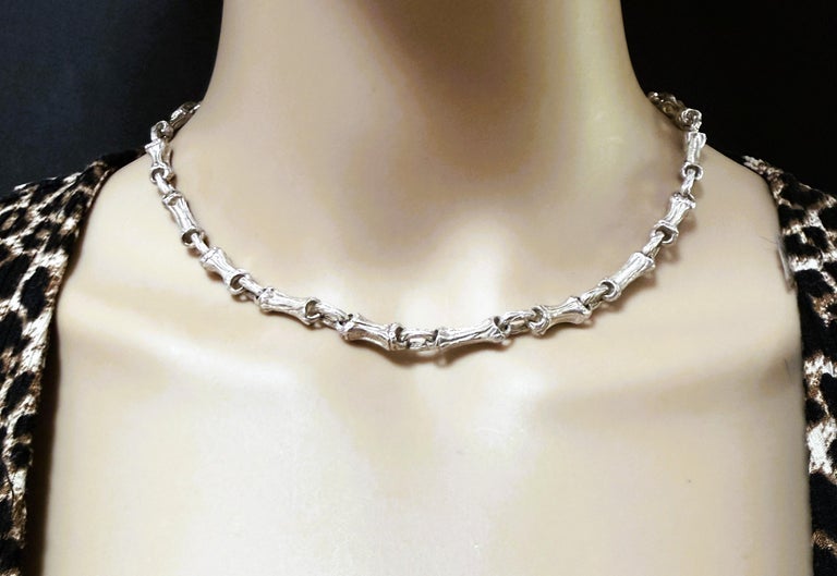 Vintage Classic 1996 Tiffany and Co. Bamboo Link Sterling Silver