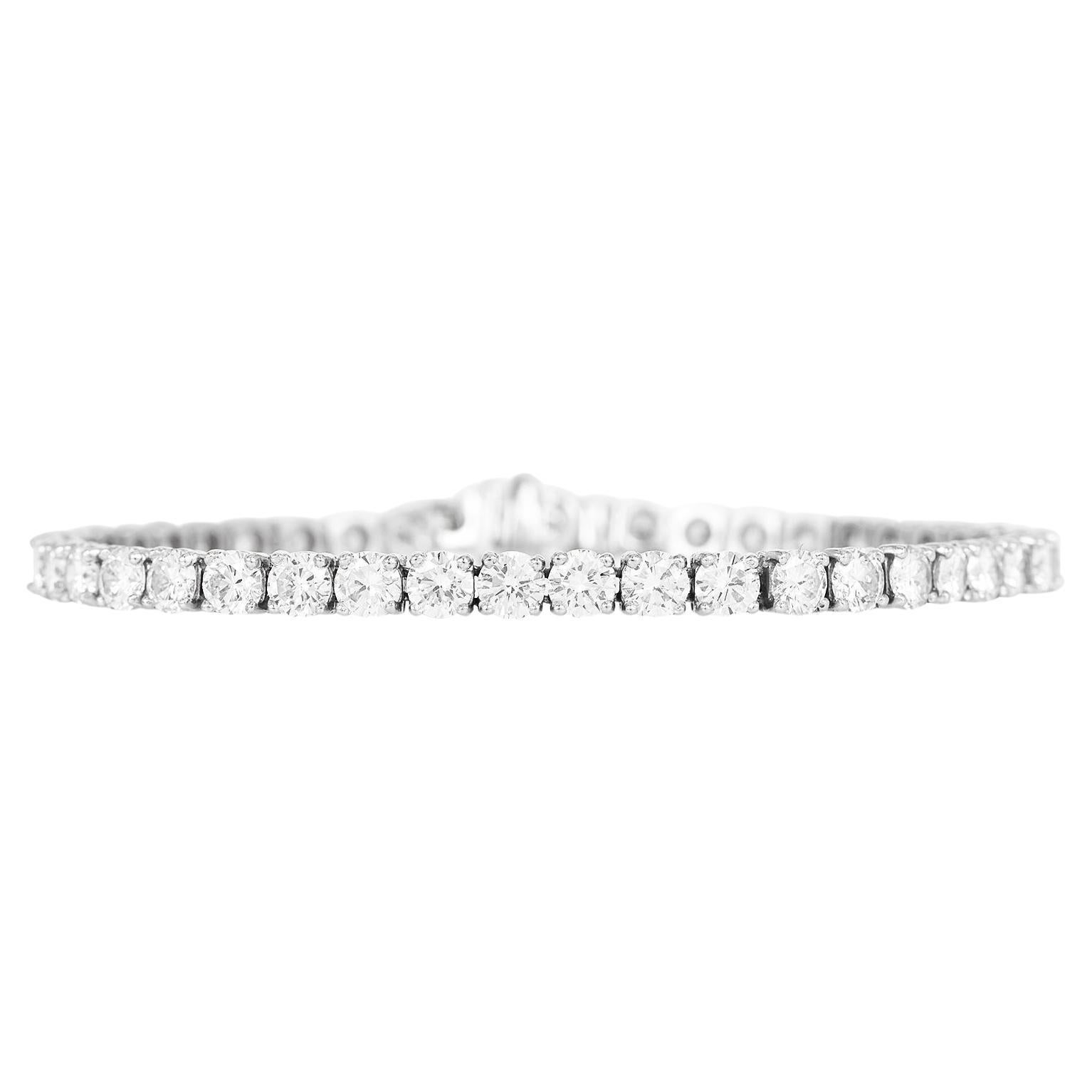 Vintage Classic 8.75cts Diamond Platinum Tennis Line Bracelet