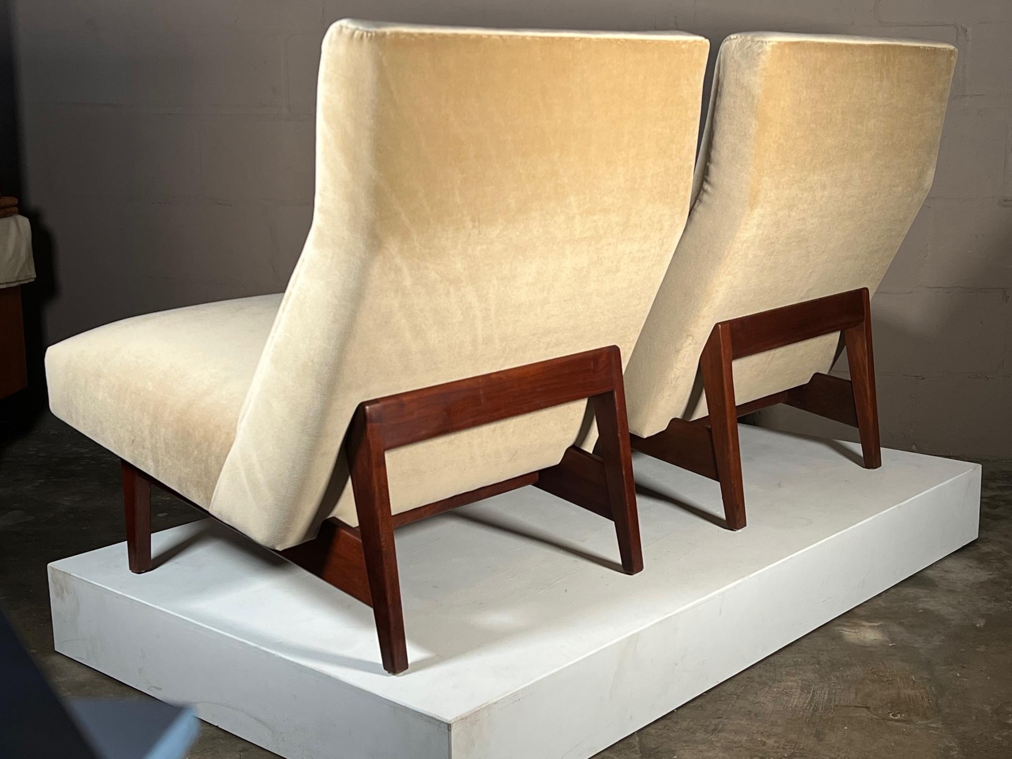 Vintage Classic Armless Chairs by Jens Risom, 1950's 4