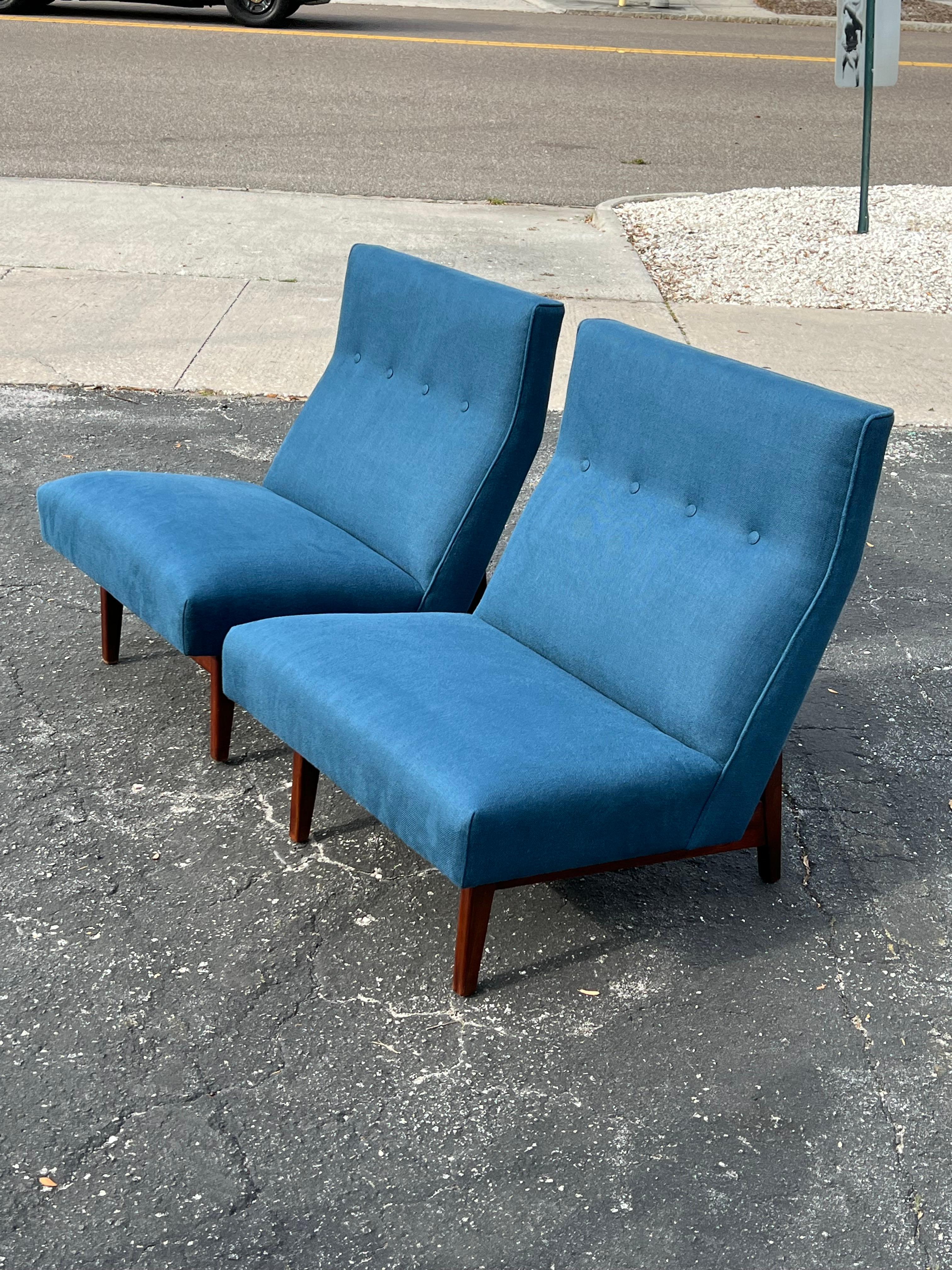 Mid-20th Century Vintage Classic Armless Chairs by Jens Risom, 1950's For Sale