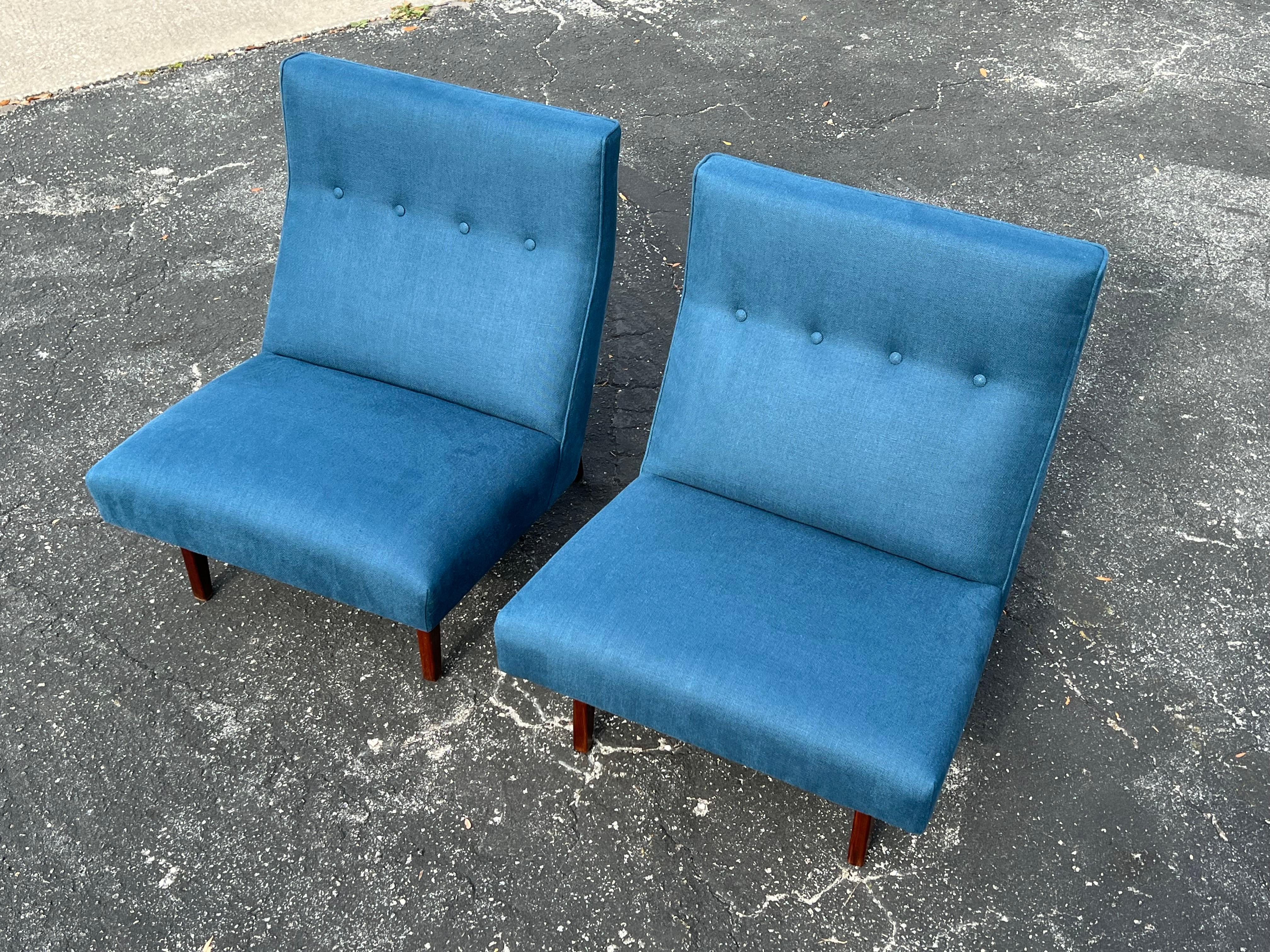 Vintage Classic Armless Chairs by Jens Risom, 1950's For Sale 2