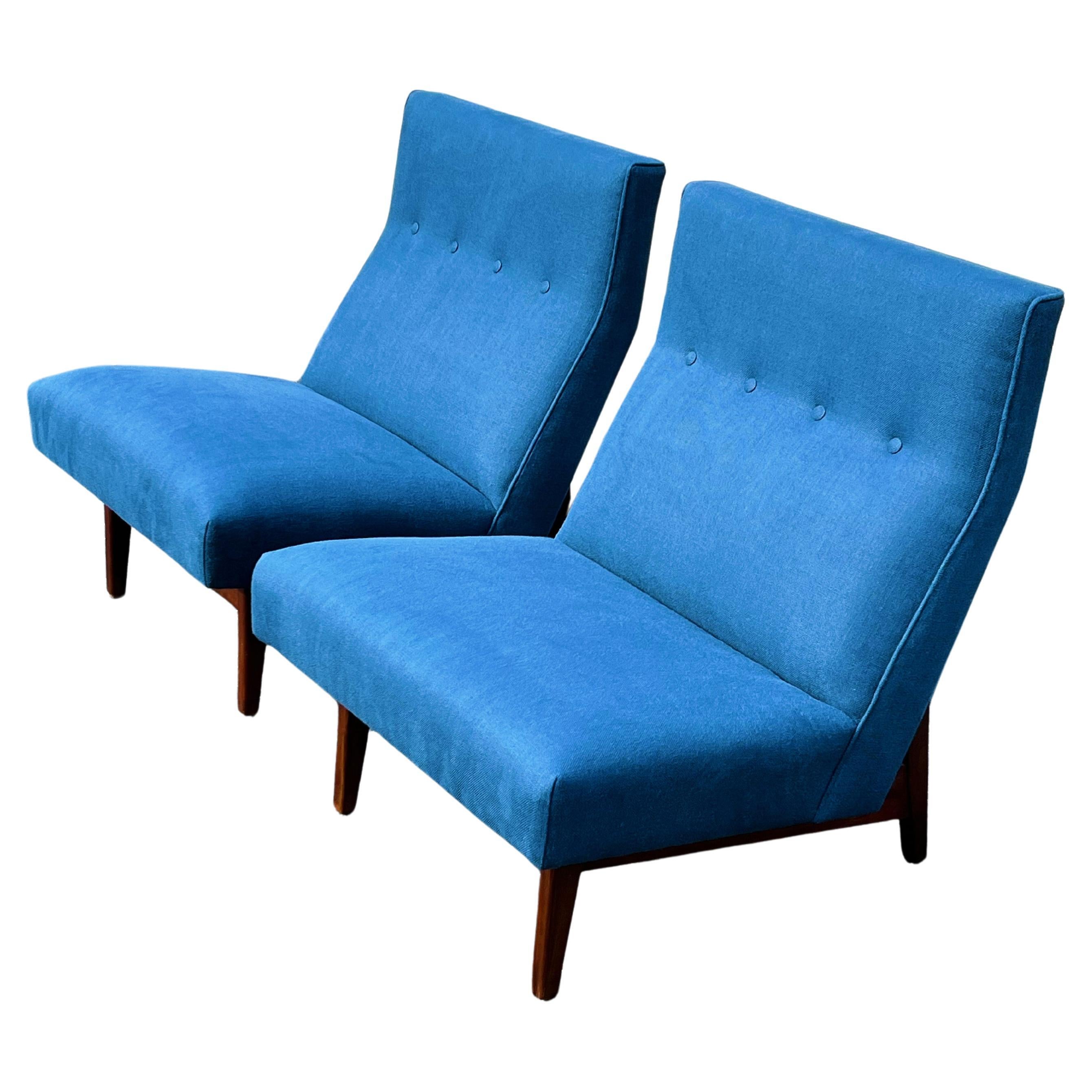 Vintage Classic Armless Chairs by Jens Risom, 1950's For Sale