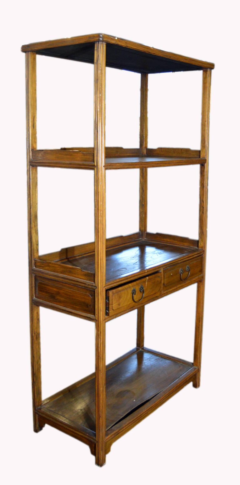 Vintage Classic Design Early 20th Century Chinese Wooden Bookshelf