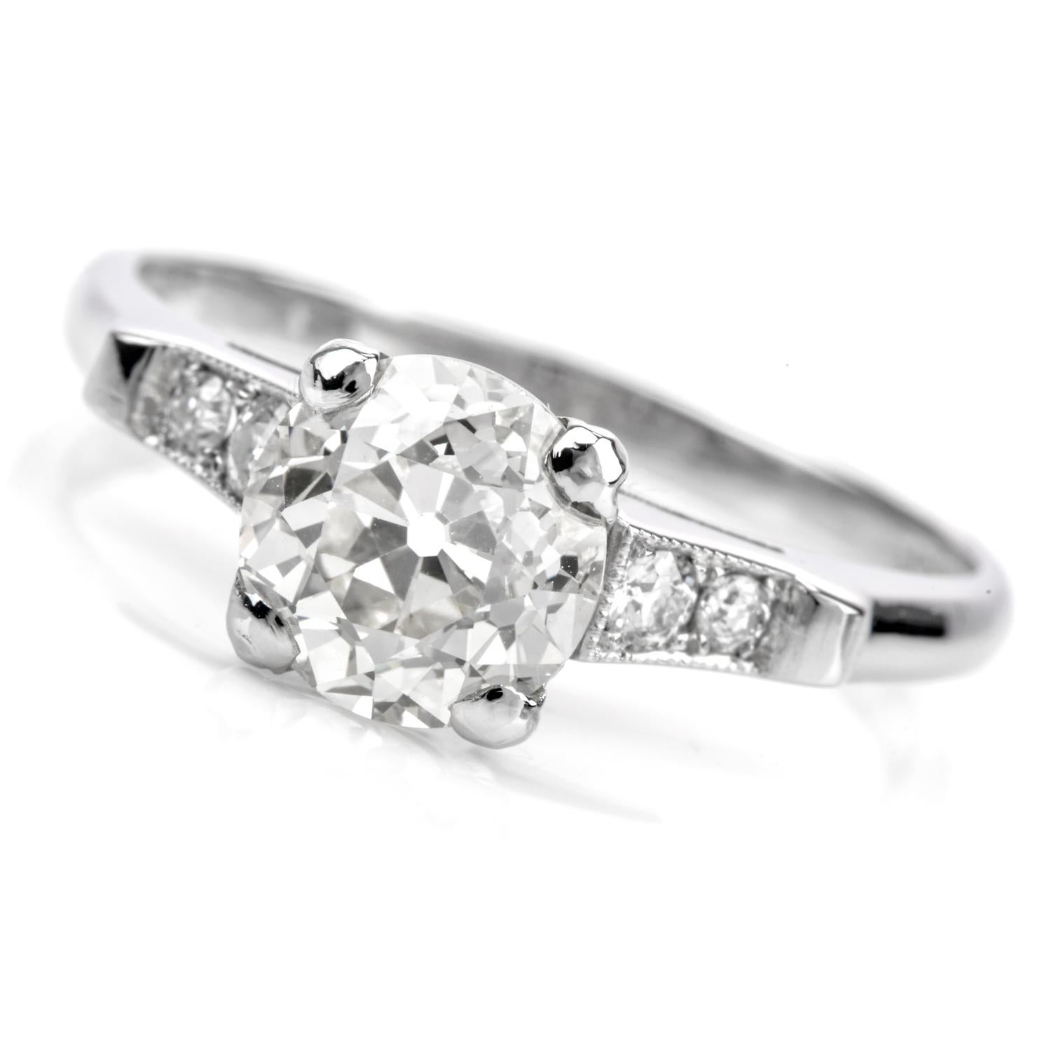 classic platinum engagement rings