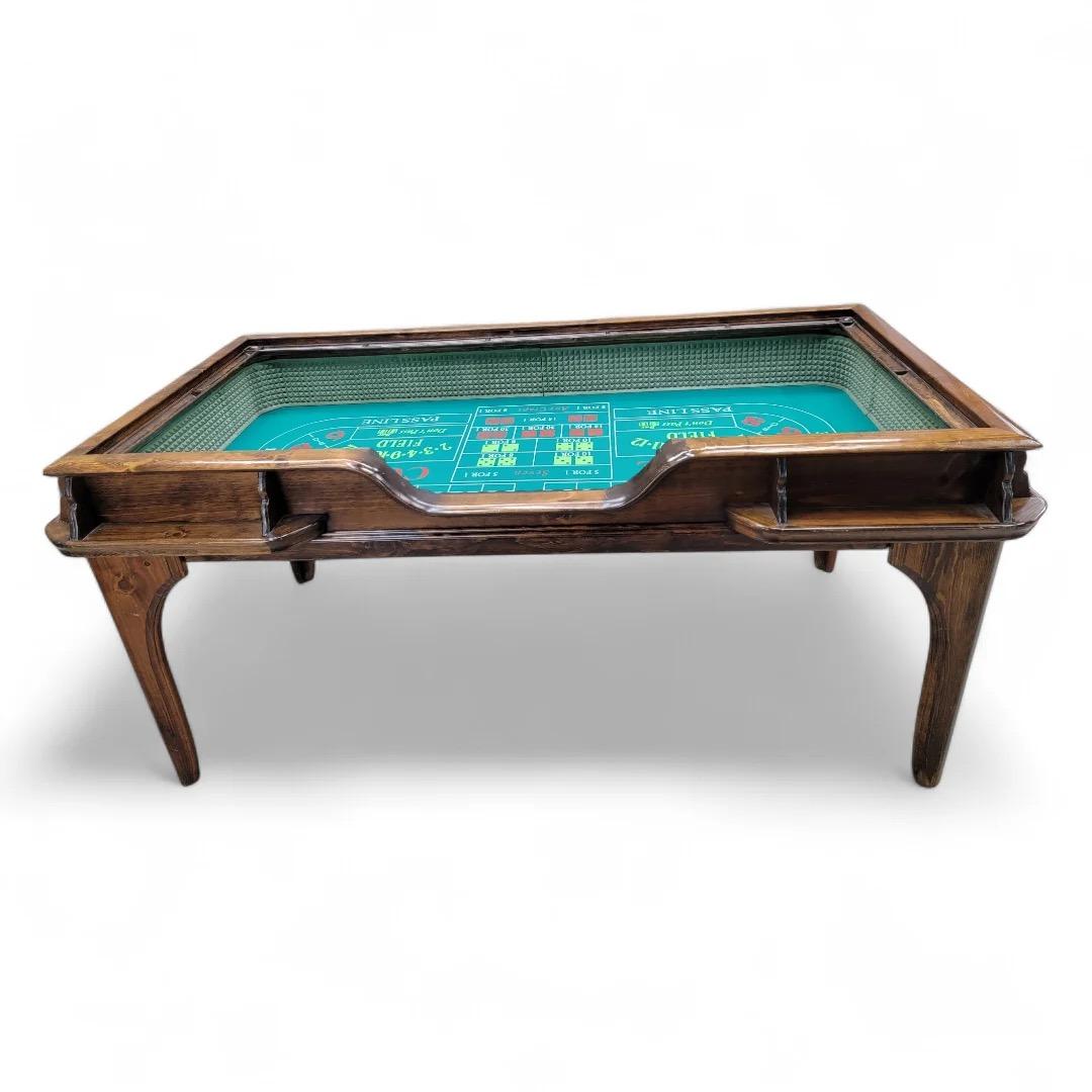 Vintage English Pub Style Walnut Craps Table

Vintage Beautifully Crafted Walnut English Pub Style Craps Table. Elegant Piece, Perfect for Game Night, Parties & Events or Add to Your Vintage Arcade or Lounge, Sure to Heighten Any Decor.

