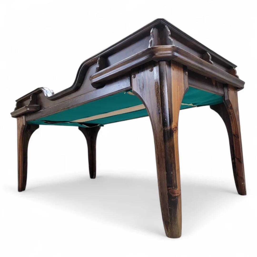 Unknown Vintage Classic English Pub Style Walnut Craps Game Table For Sale