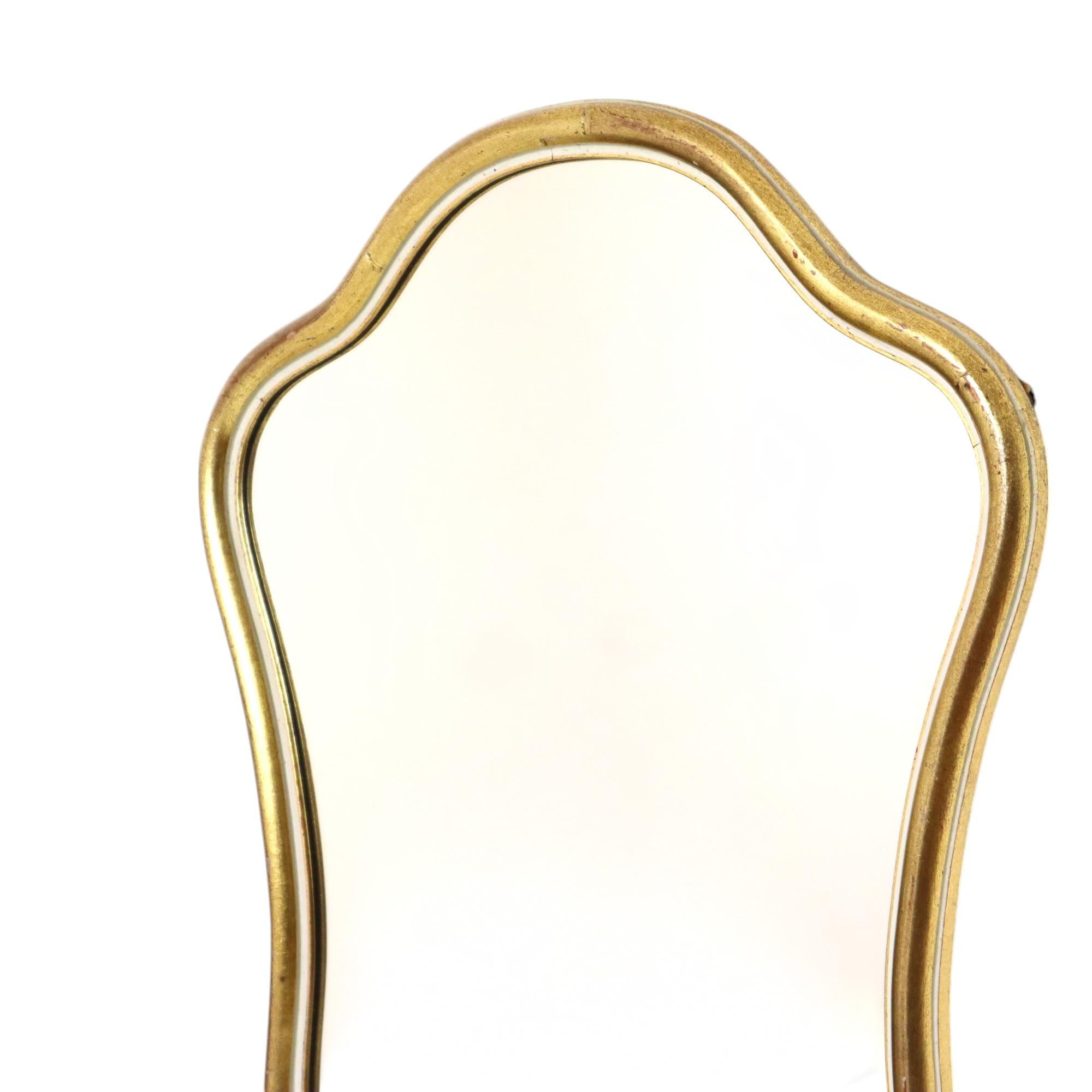 Belgian Vintage Classic Gold Leaf Gilded Mirror Belgium Cavos Baroque