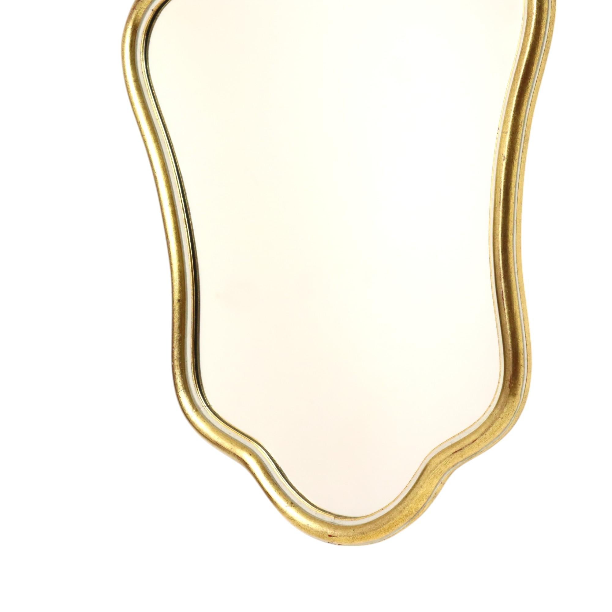 Gilt Vintage Classic Gold Leaf Gilded Mirror Belgium Cavos Baroque