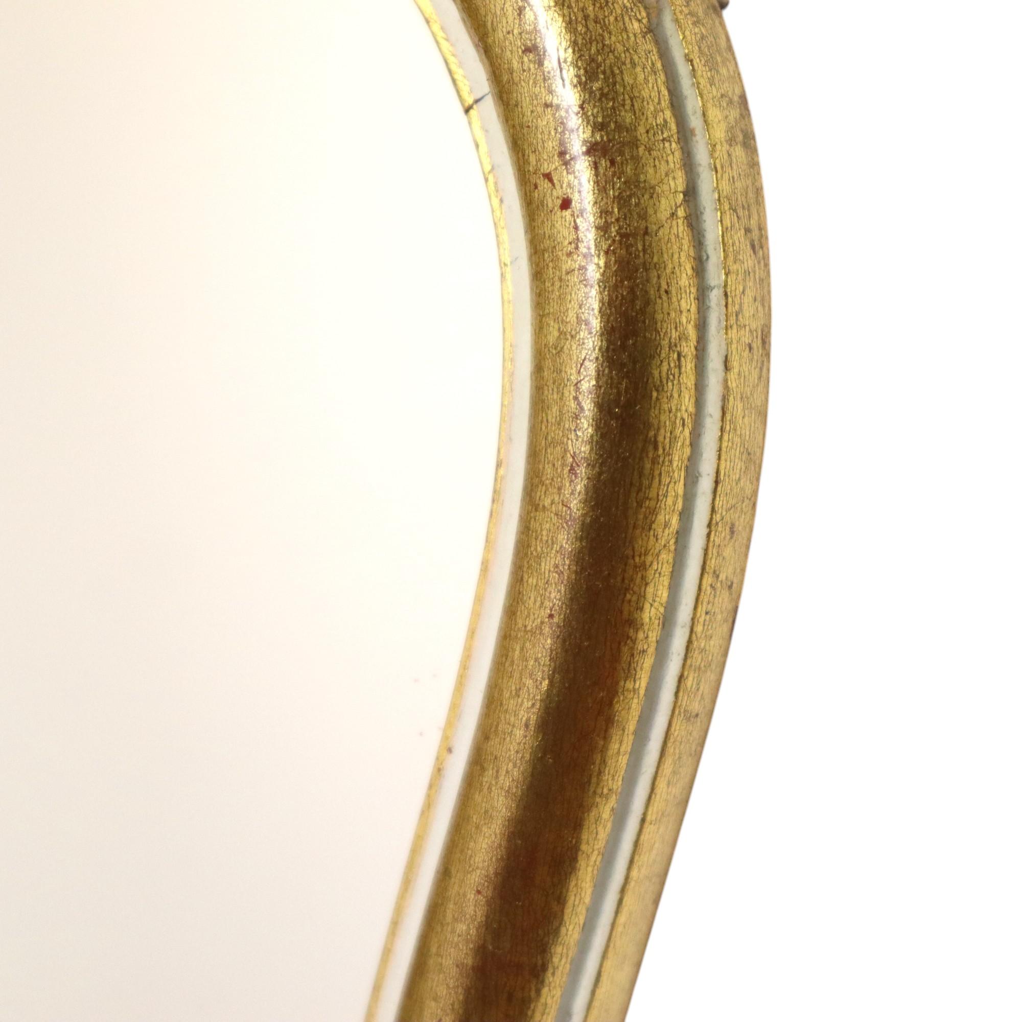 20th Century Vintage Classic Gold Leaf Gilded Mirror Belgium Cavos Baroque