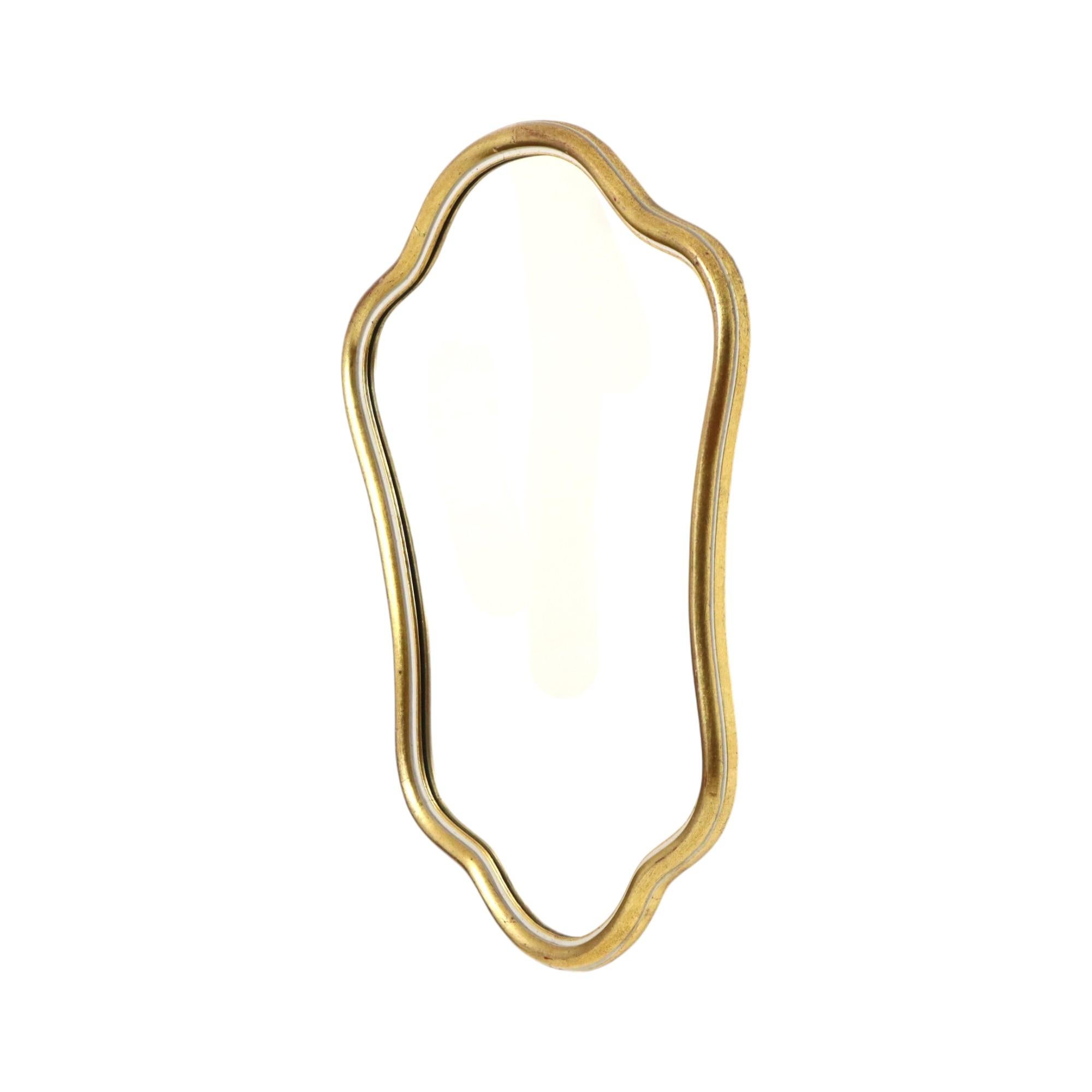 Vintage Classic Gold Leaf Gilded Mirror Belgium Cavos Baroque 2