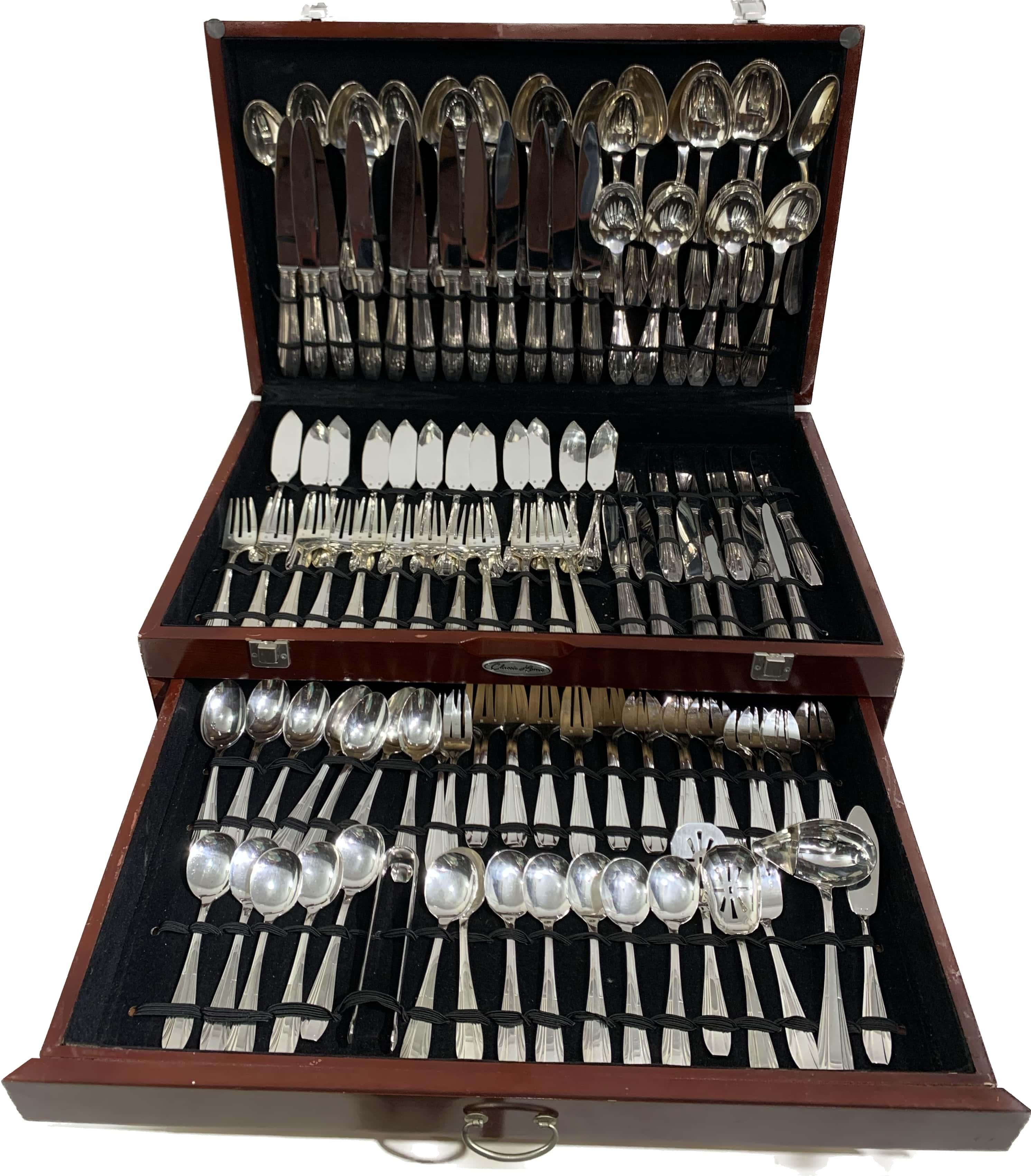 Vintage Classic Home Cutlery Box from, Mid-20th Century For Sale 2