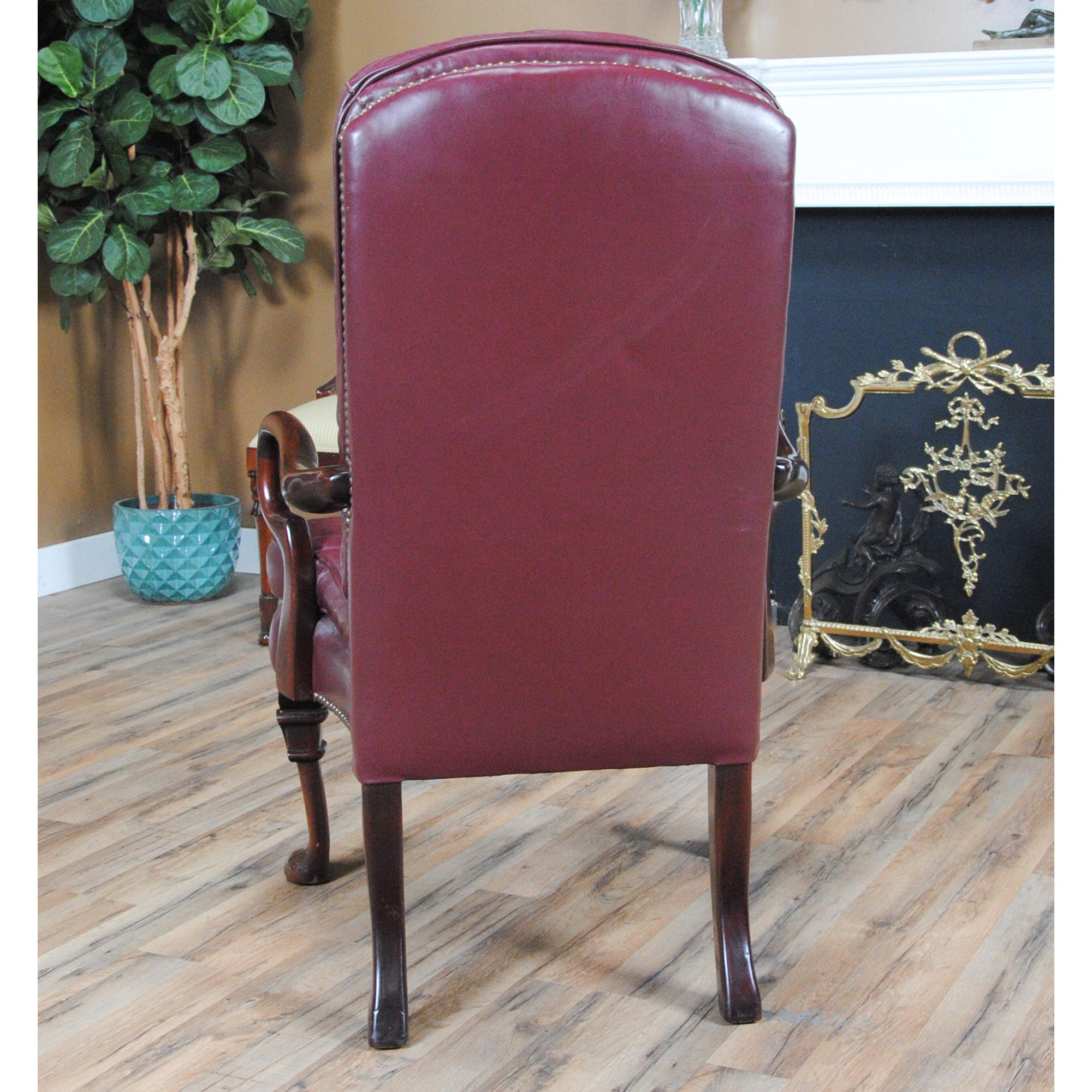 Cuir Chaise de bureau classique en cuir vintage en vente