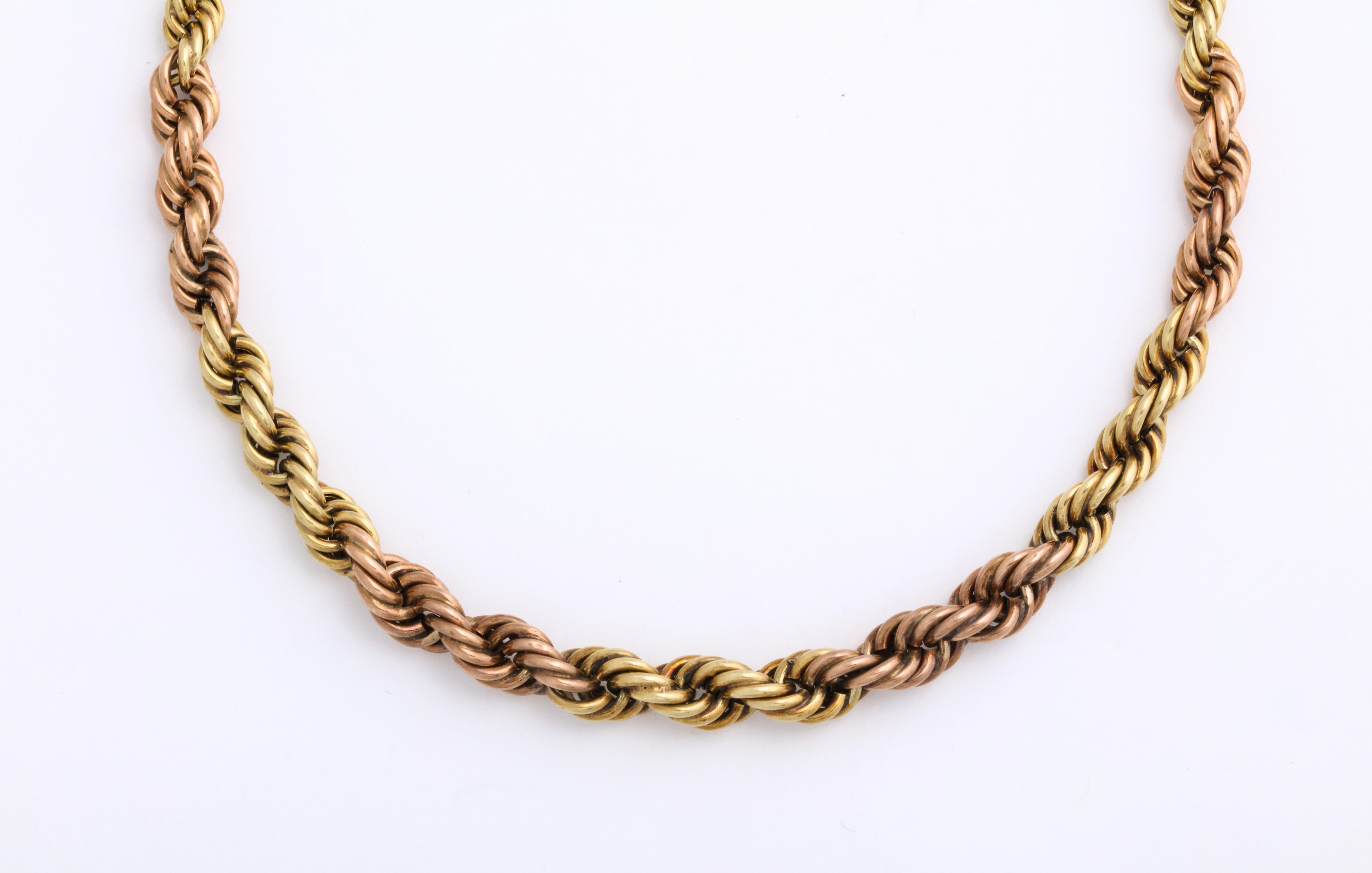 Women's or Men's Vintage Classic Retro Gold Braided Chain 