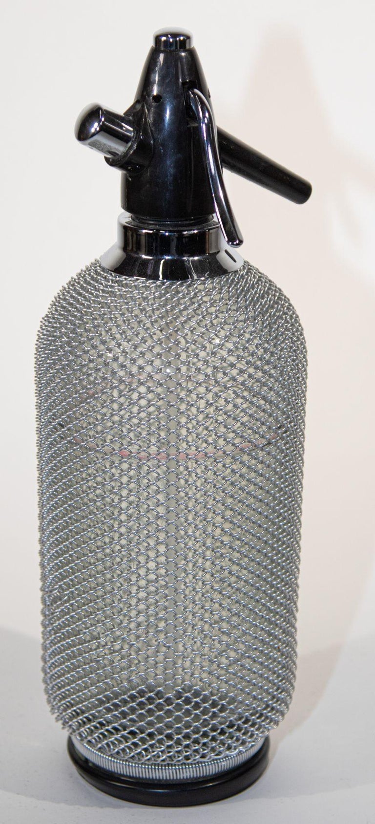 Vintage Classic Soda Siphon Seltzer Glass Bottle with Wire