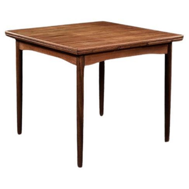 Vintage Classic Square MidCentury Danish Modern Teak Wood Folding