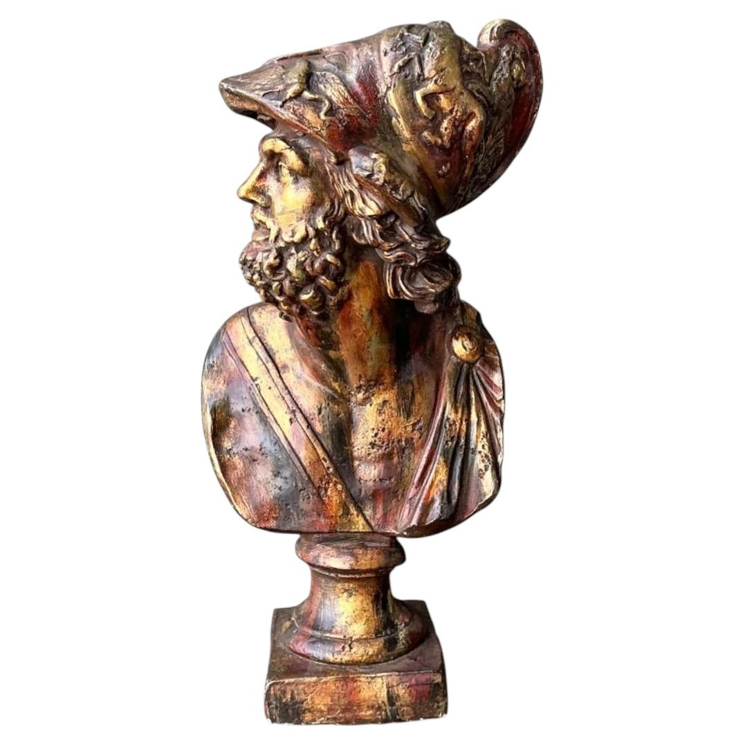 Vintage Classical Greek Style Bust Of Ajax