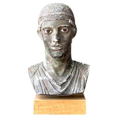 Vintage Classical Greek Style Plaster Bust