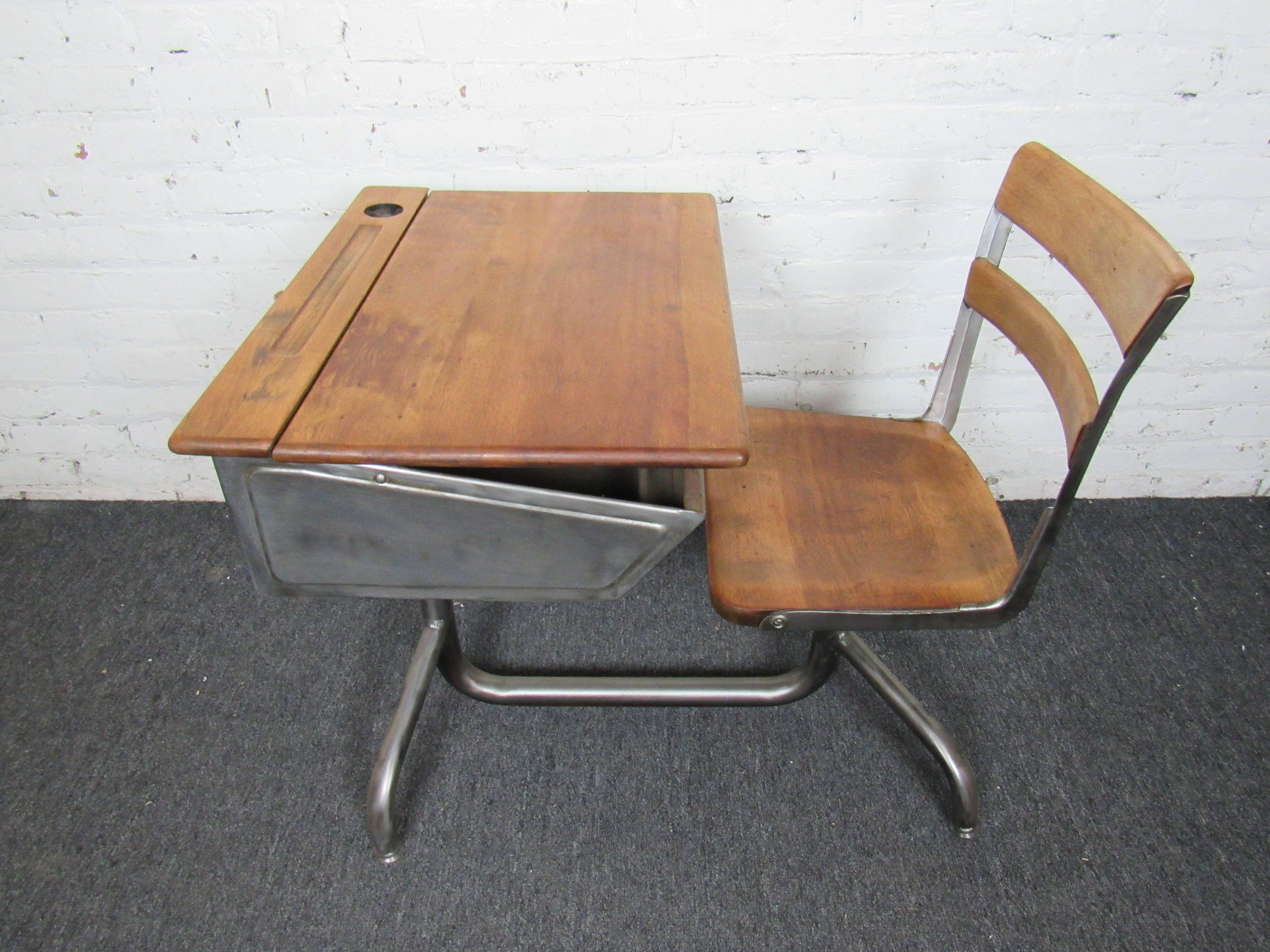 20th Century Vintage Classroom Desk For Sale